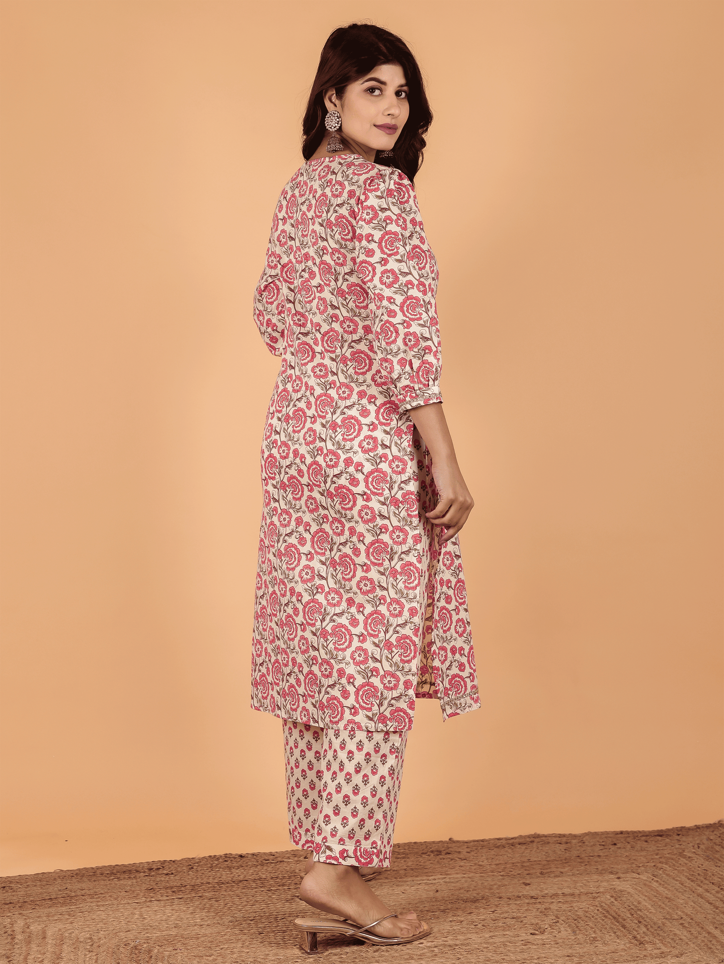 Soft Cotton Floral Kurta