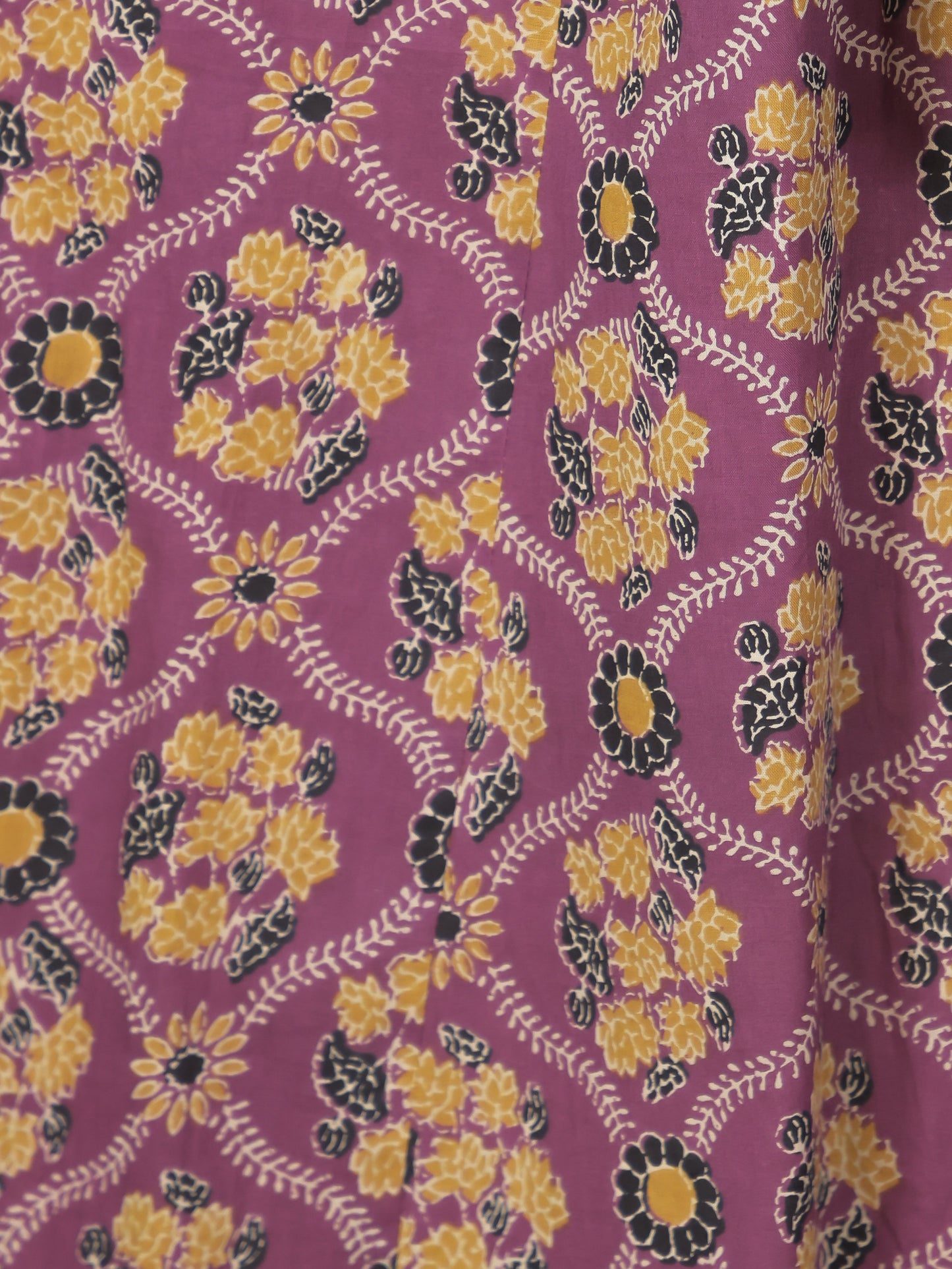 Soft Cotton Geometric High Low Purple Dress