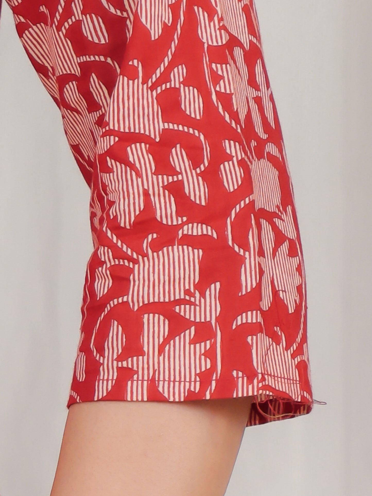 Soft Cotton Floral Flared Rust Kurta