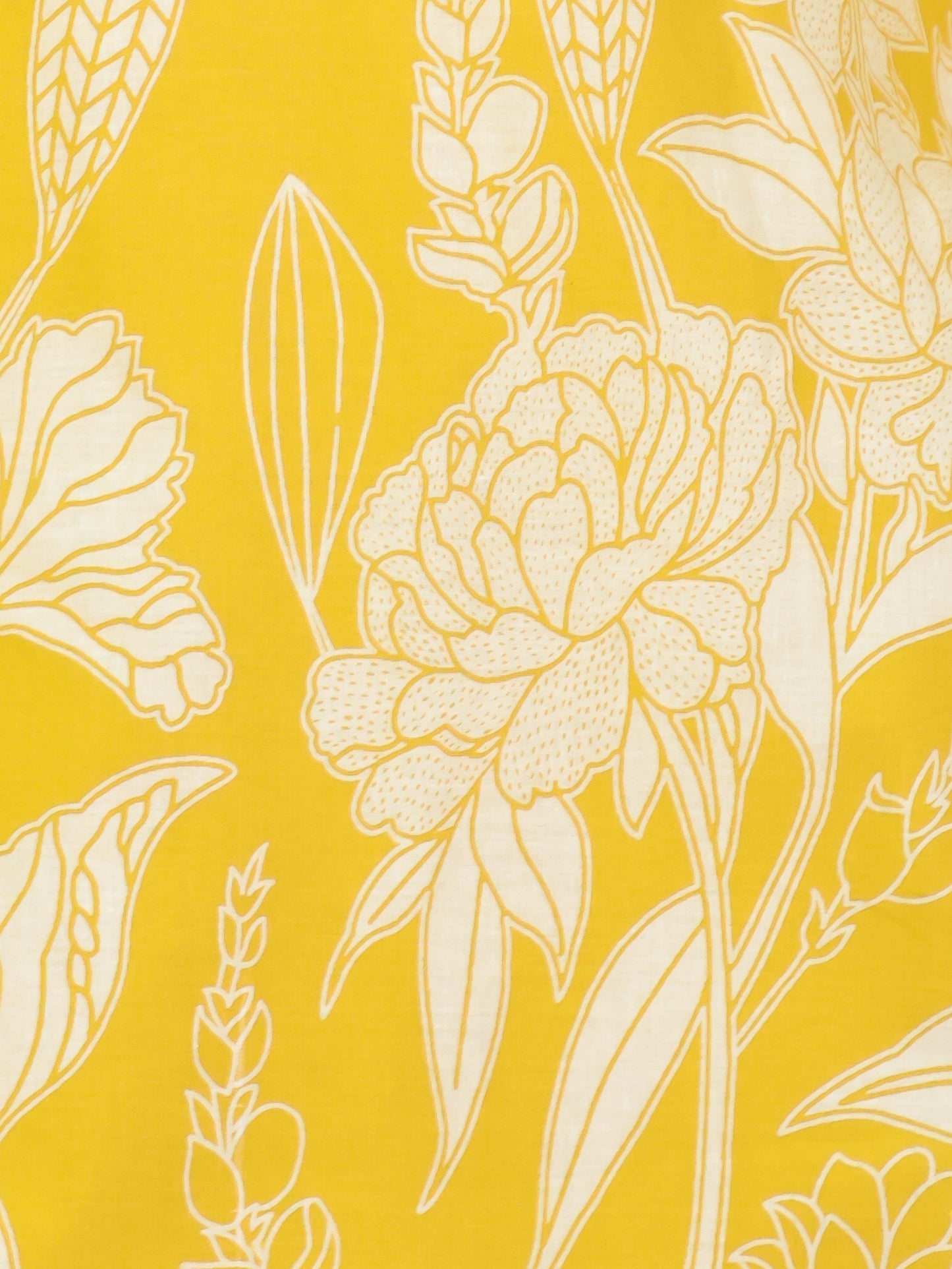 Soft Cotton Placement Print Straight Yellow Kurta