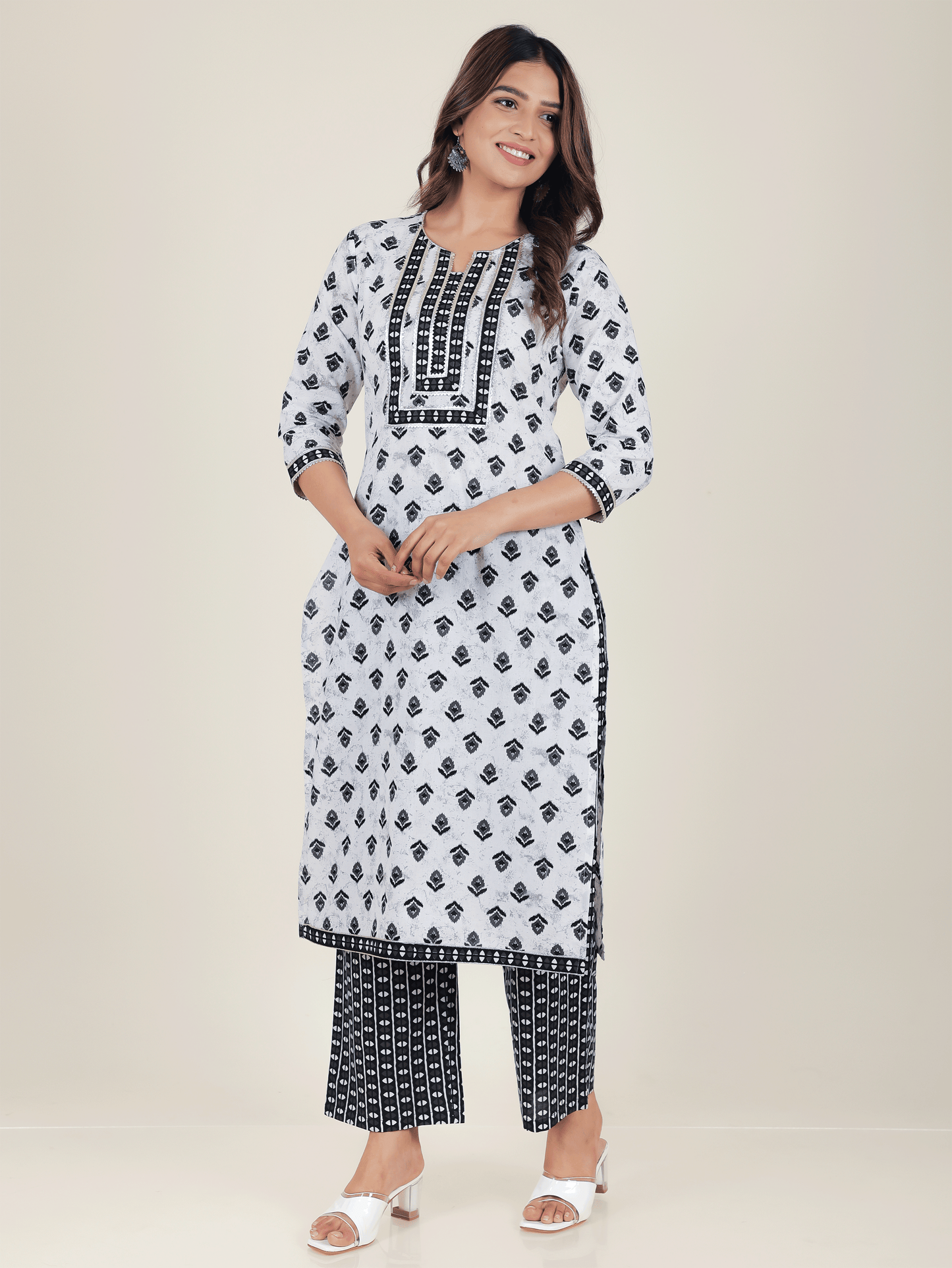 Soft Cotton Block Kurta