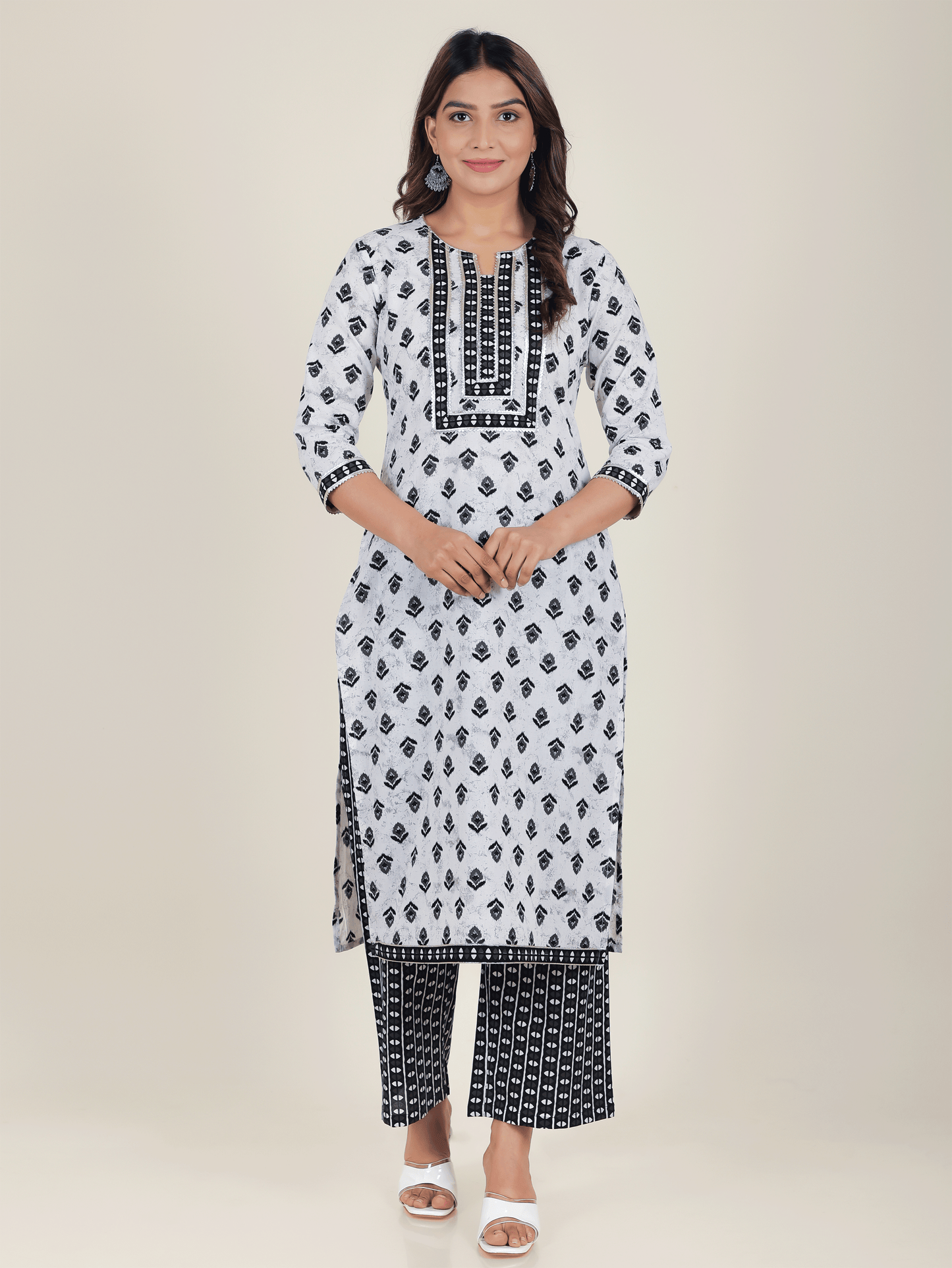 Soft Cotton Block Kurta