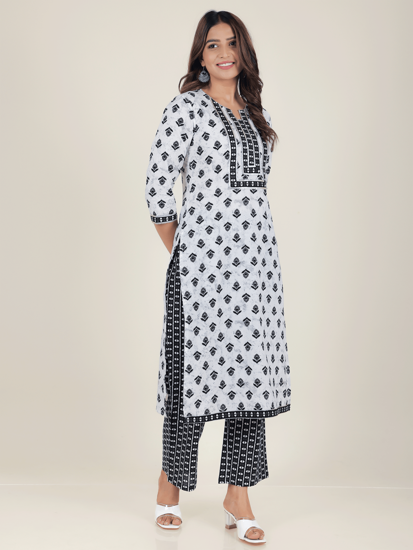 Soft Cotton Block Kurta