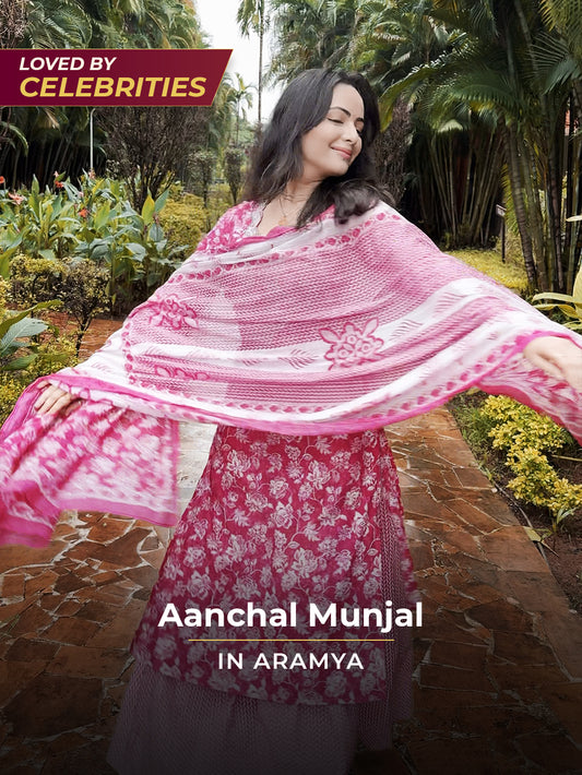 Embroidered Soft Cotton Floral Straight Pink Kurta