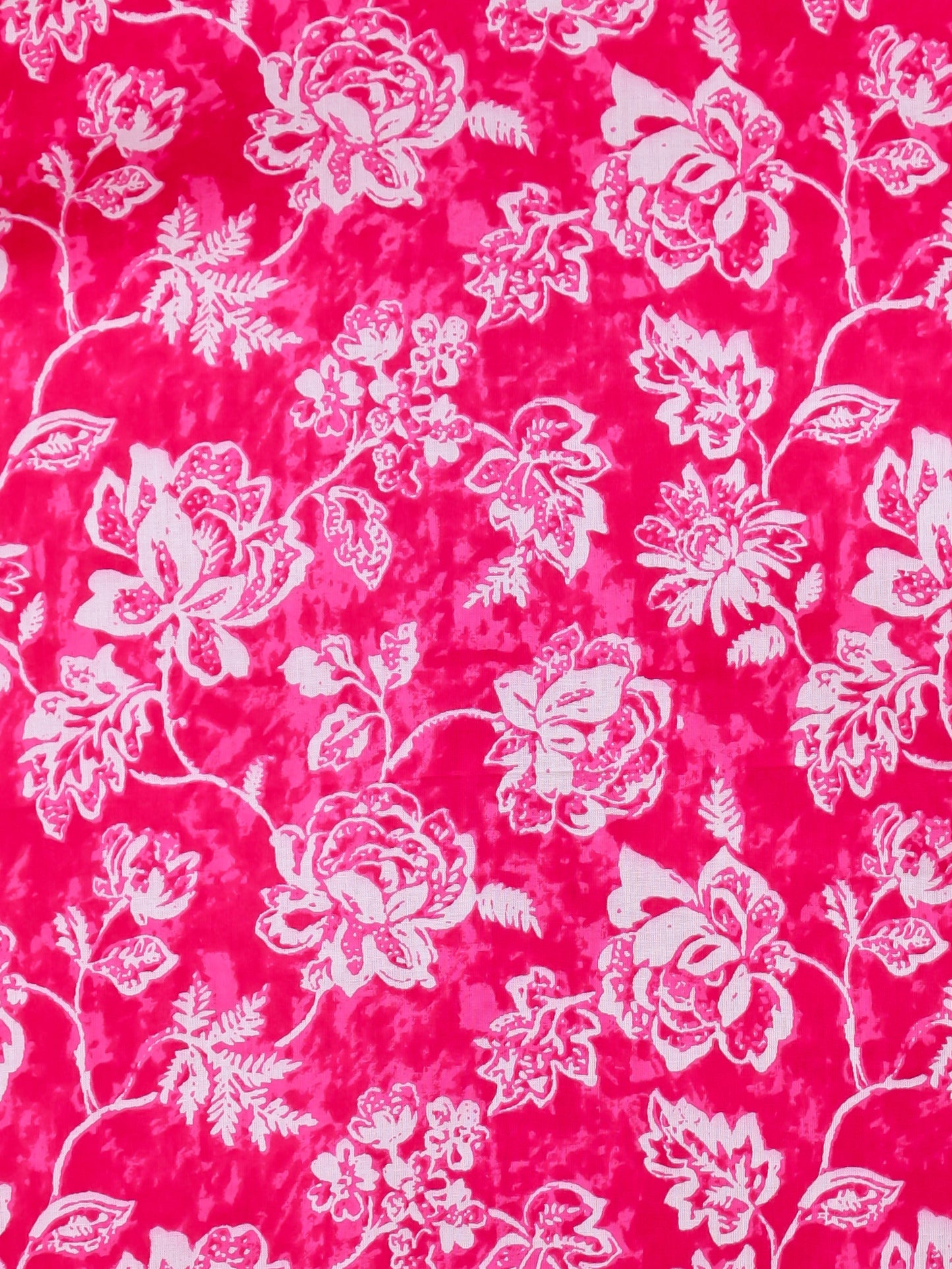 Embroidered Soft Cotton Floral Straight Pink Kurta
