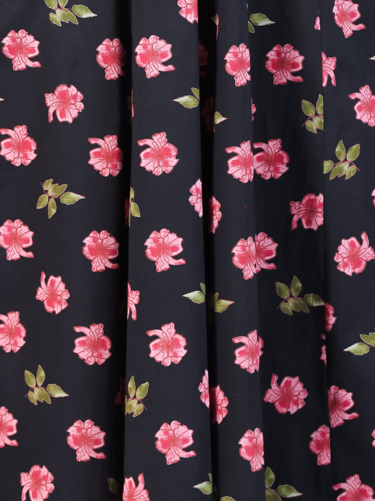 Embroidered Soft Cotton Floral Angrakha Black Dress