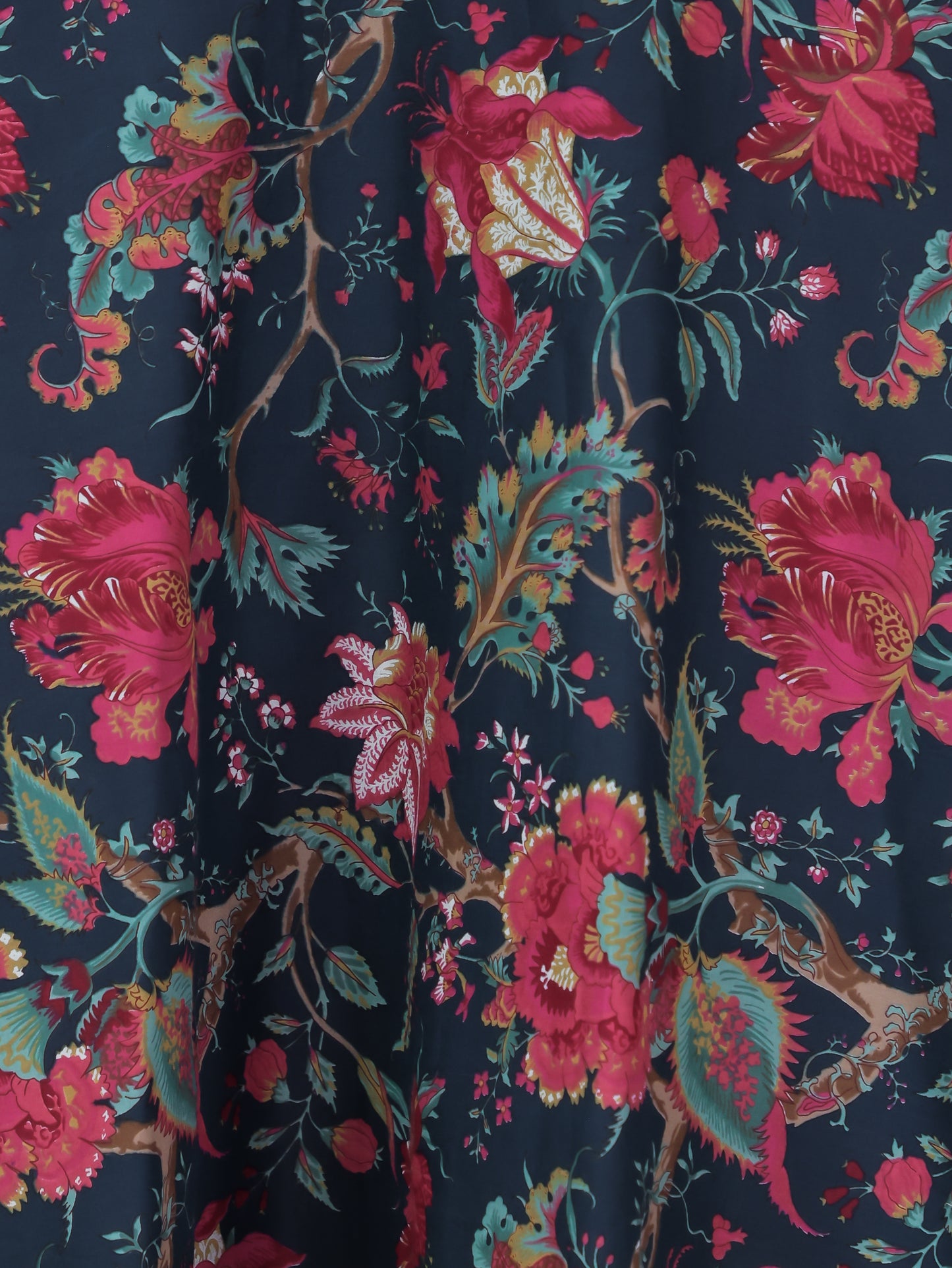 Soft Cotton Floral Flared Multicolor Dress