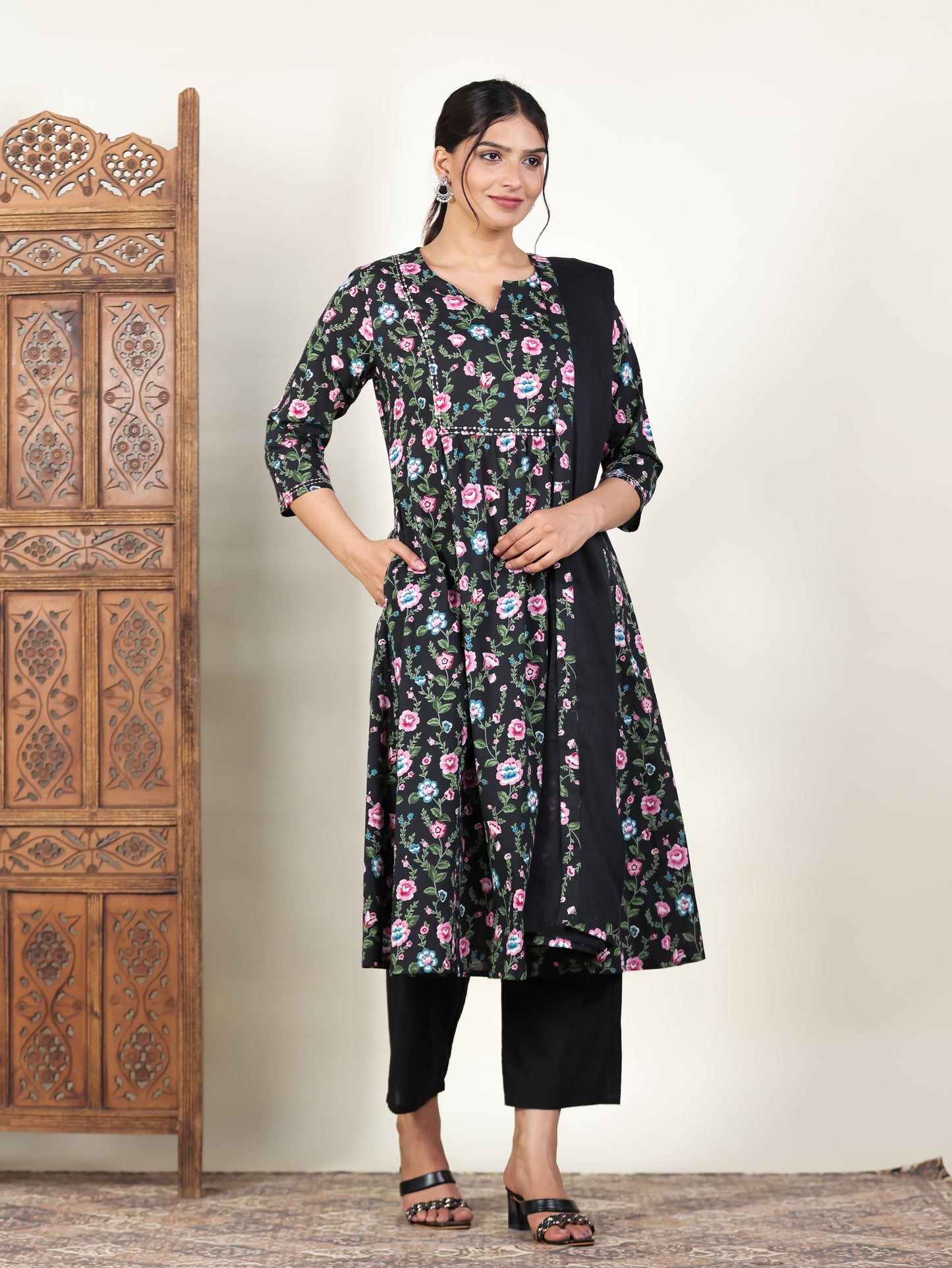 Cotton Voile Solid Black Dupatta