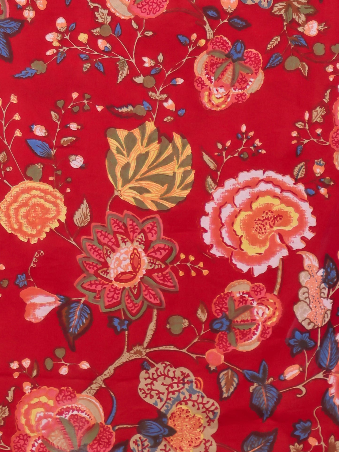 Soft Cotton Floral Kalidar Maroon Dress