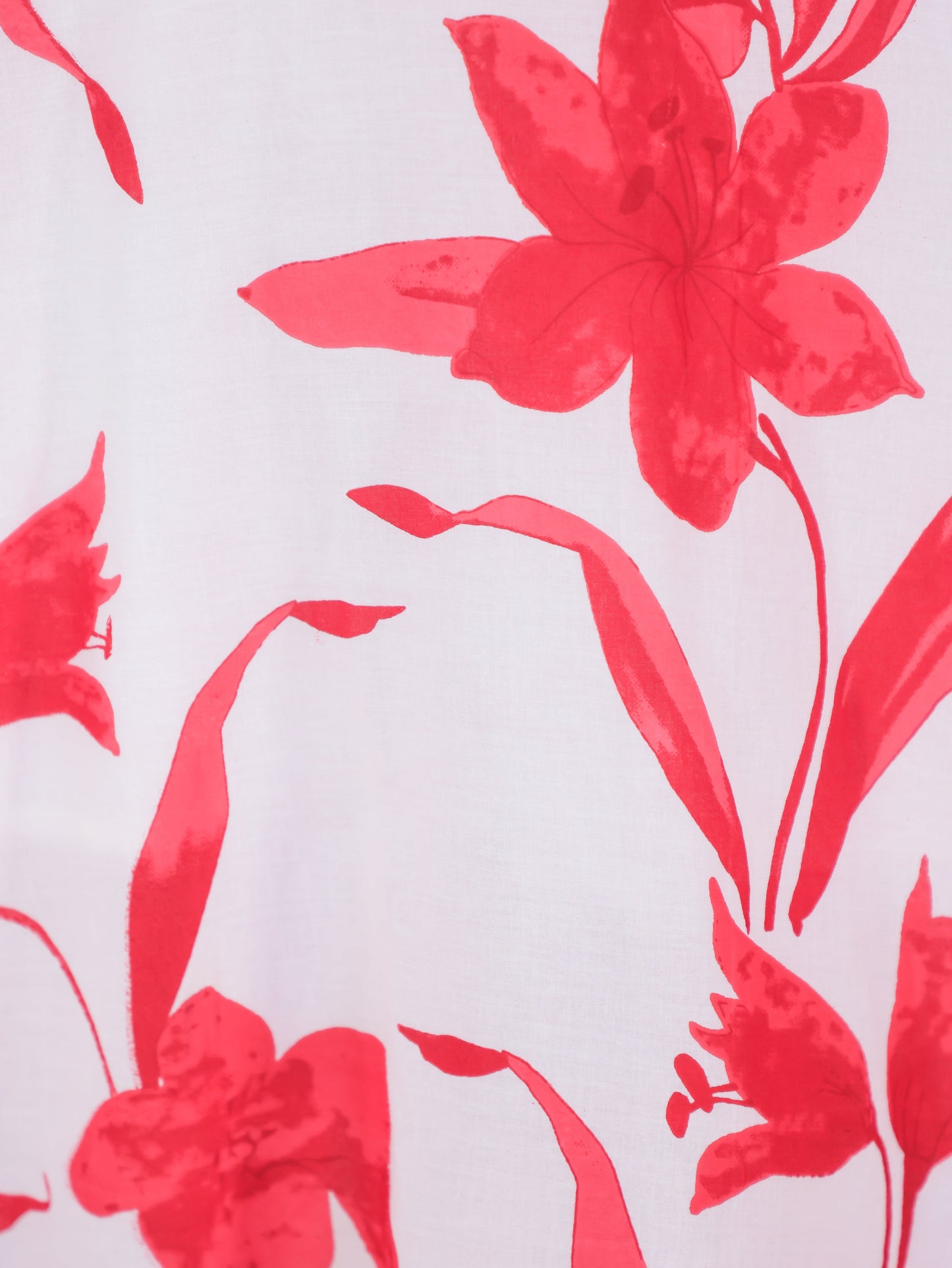 Embroidered Soft Cotton Floral Flared Off White Dress