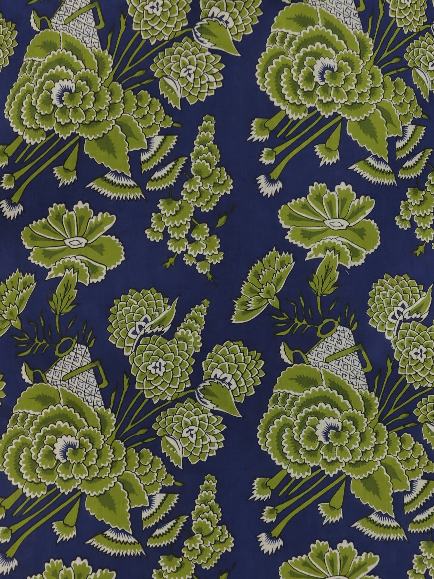 Soft Cotton Floral Straight Blue Kurta
