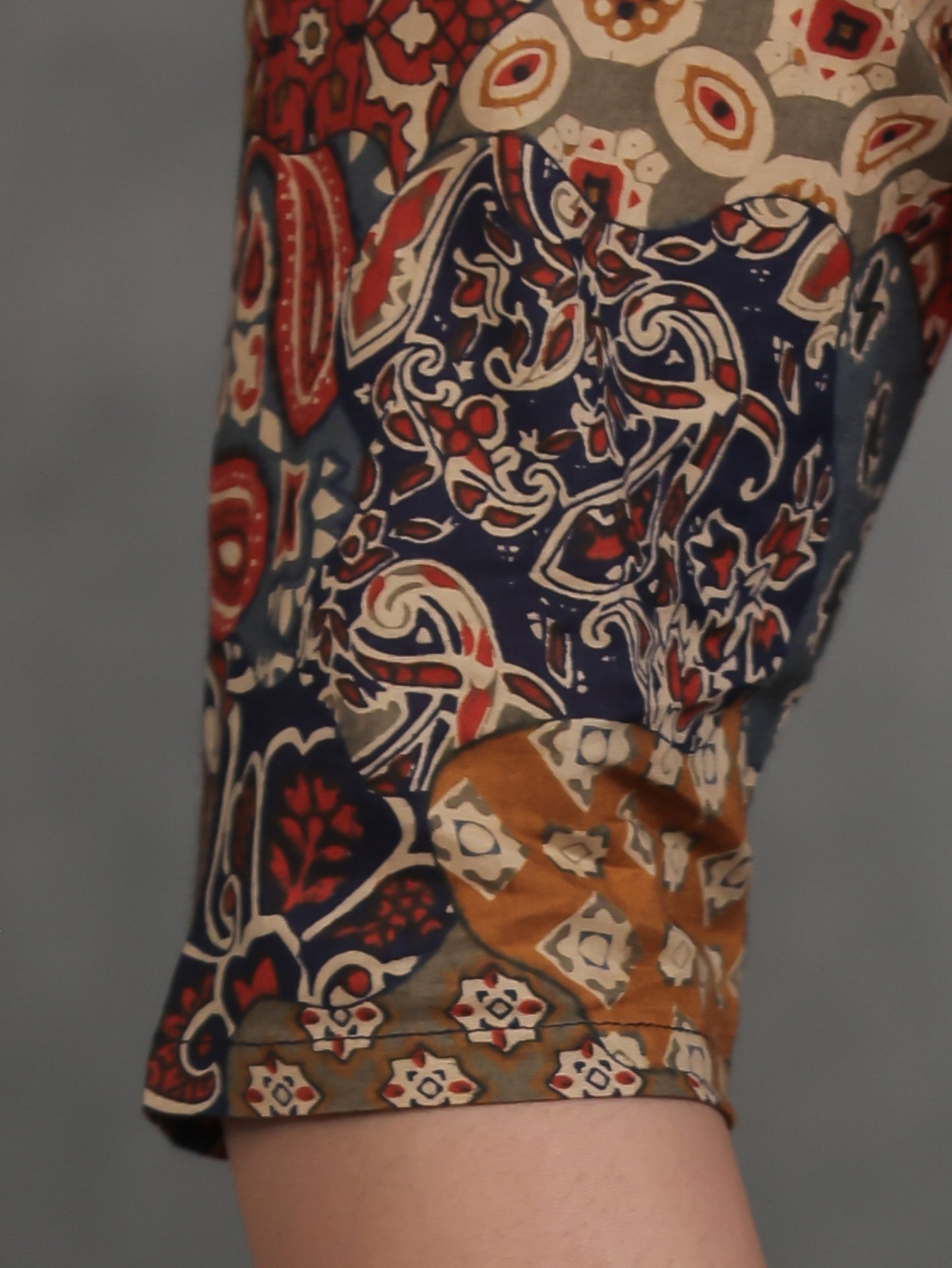 Soft Cotton Patchwork A-line Multicolor Dress