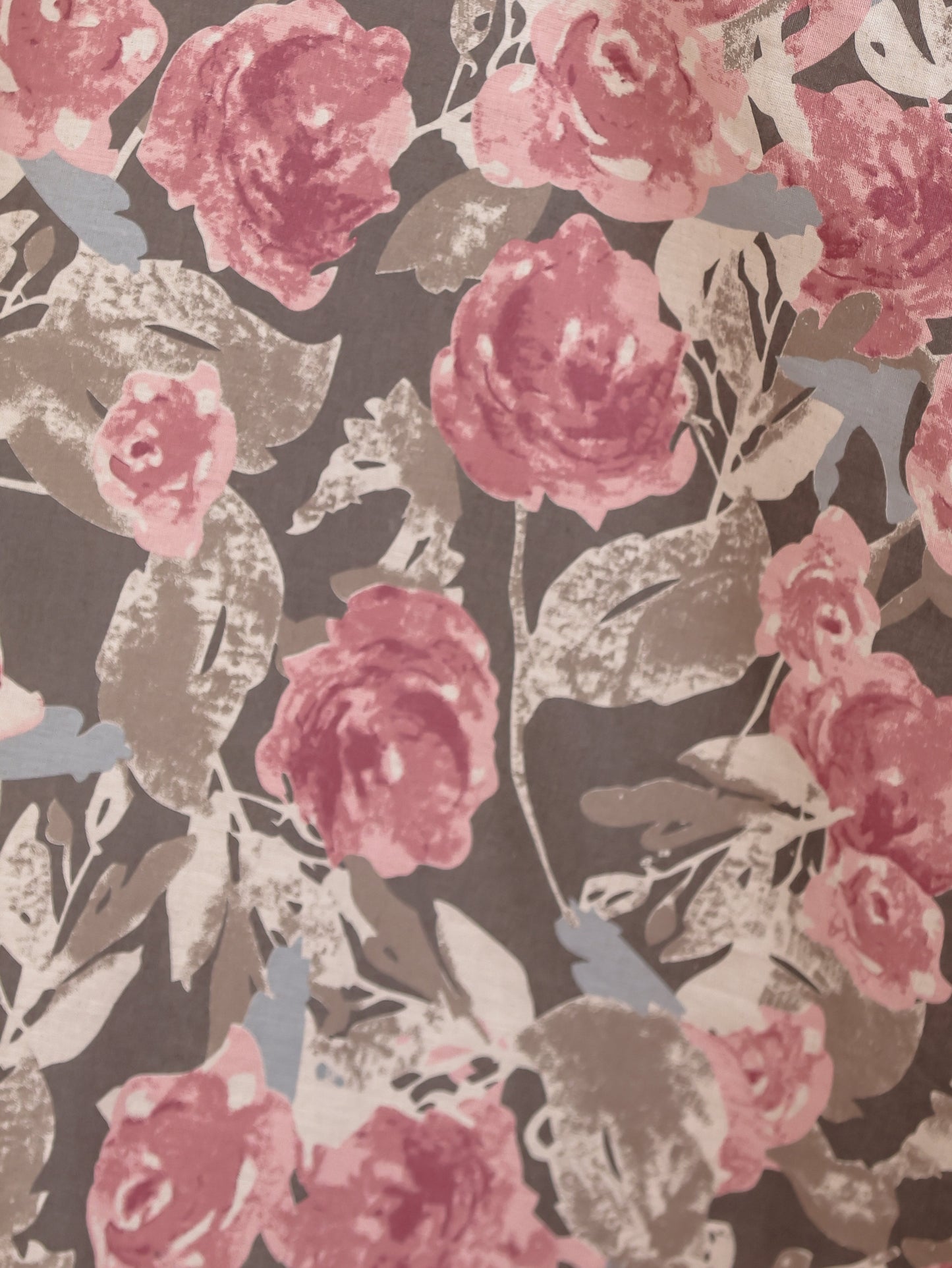 Linen Cotton Floral Anarkali Off White Dress