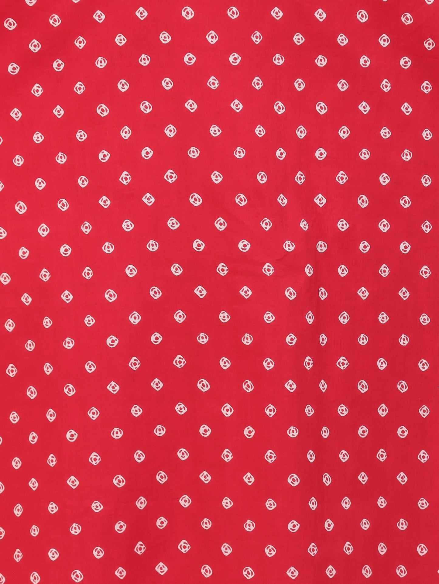 Soft Cotton Bandhani Straight Red Kurta
