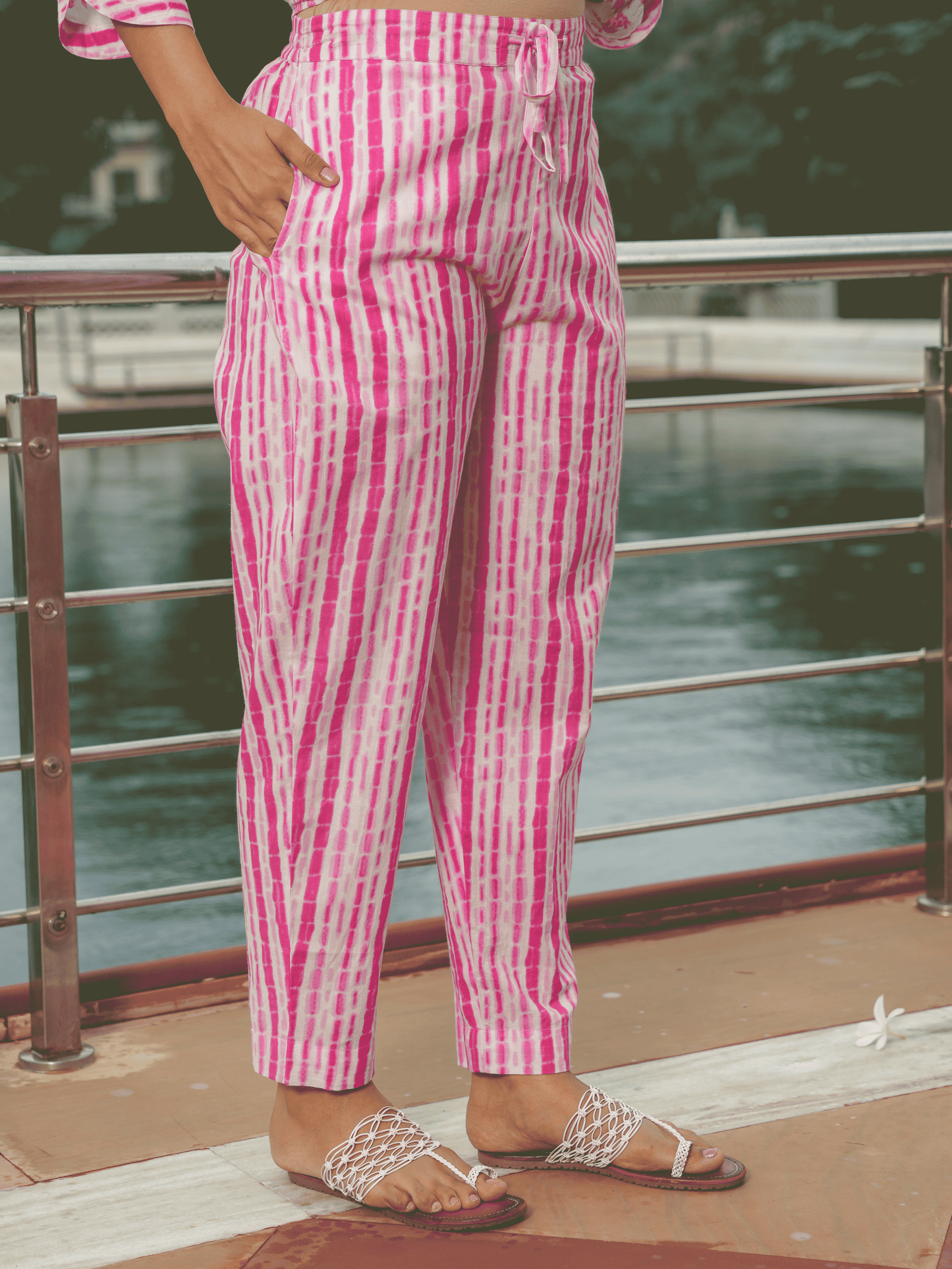 Soft Cotton Floral High Low Pink Kurta