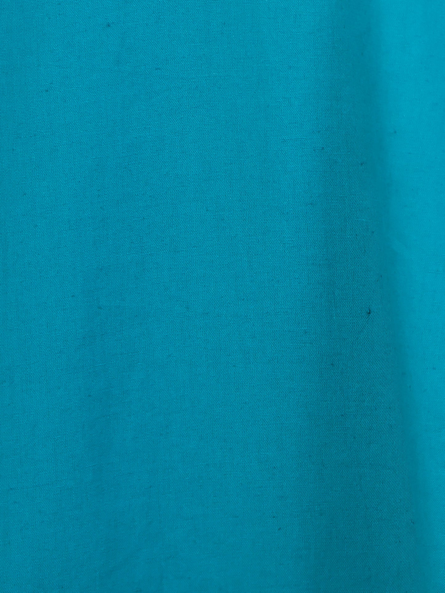 Embroidered Linen Cotton Solid Straight Teal Kurta