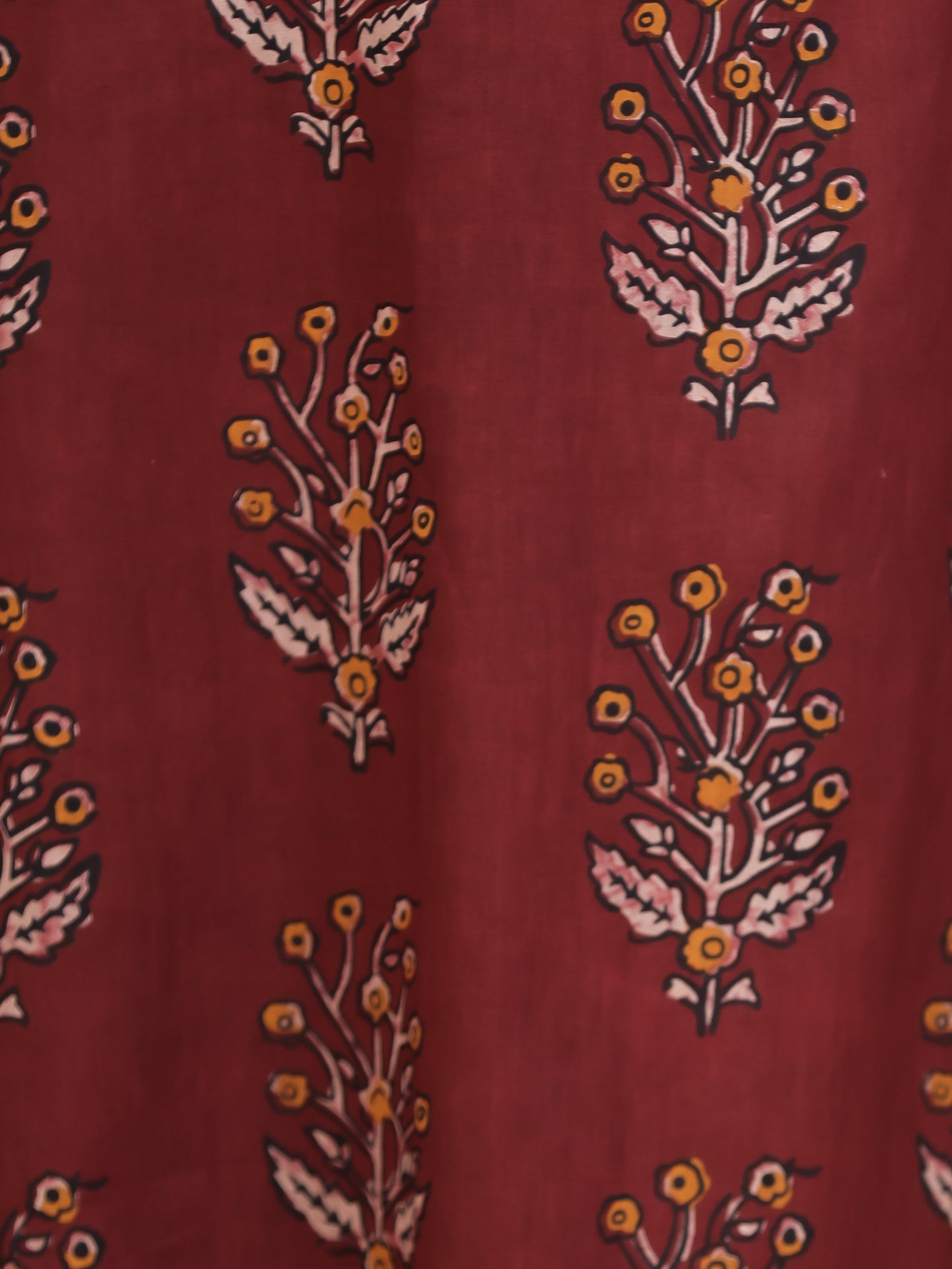 Soft Cotton Floral Straight Rust Kurta
