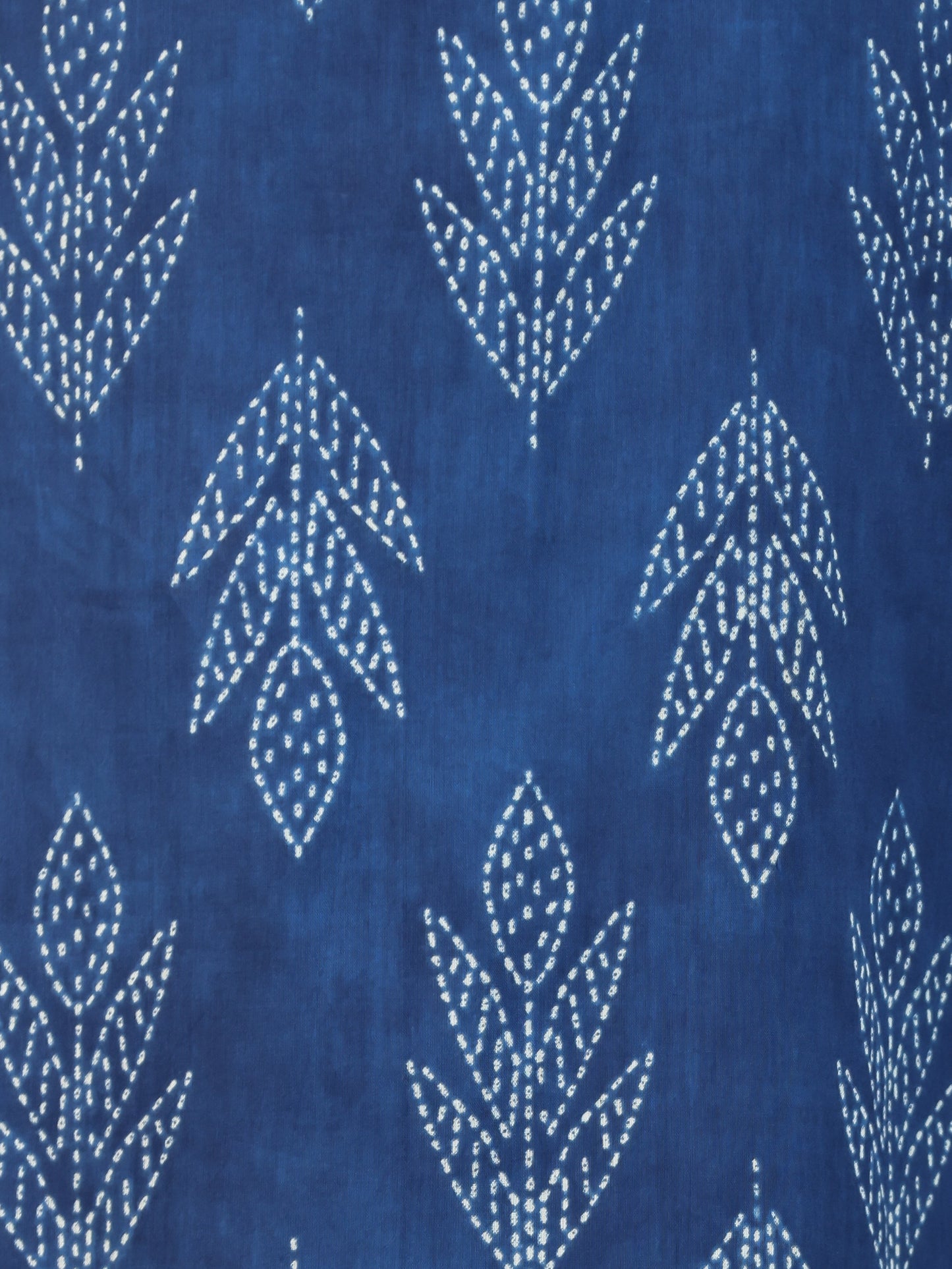 Soft Cotton Bandhani Straight Blue Kurta