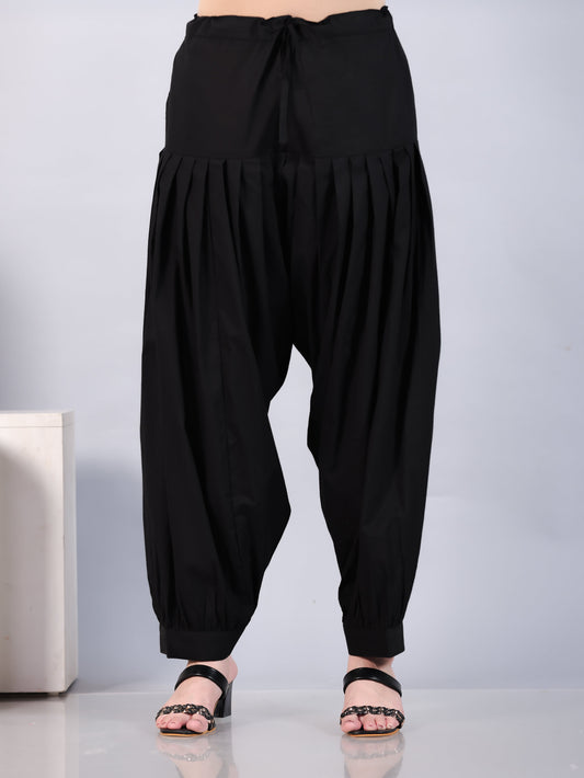 Soft Cotton Solid Black Salwar