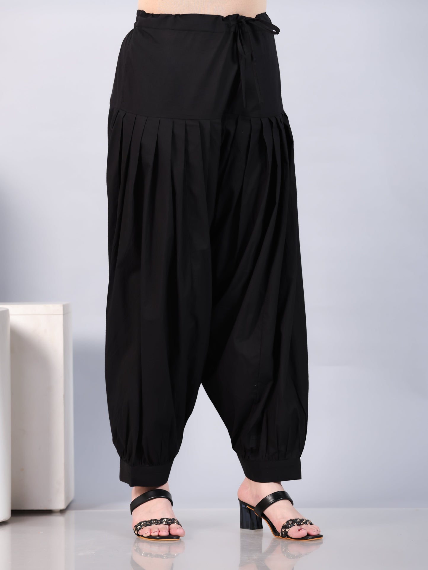 Soft Cotton Solid Black Salwar
