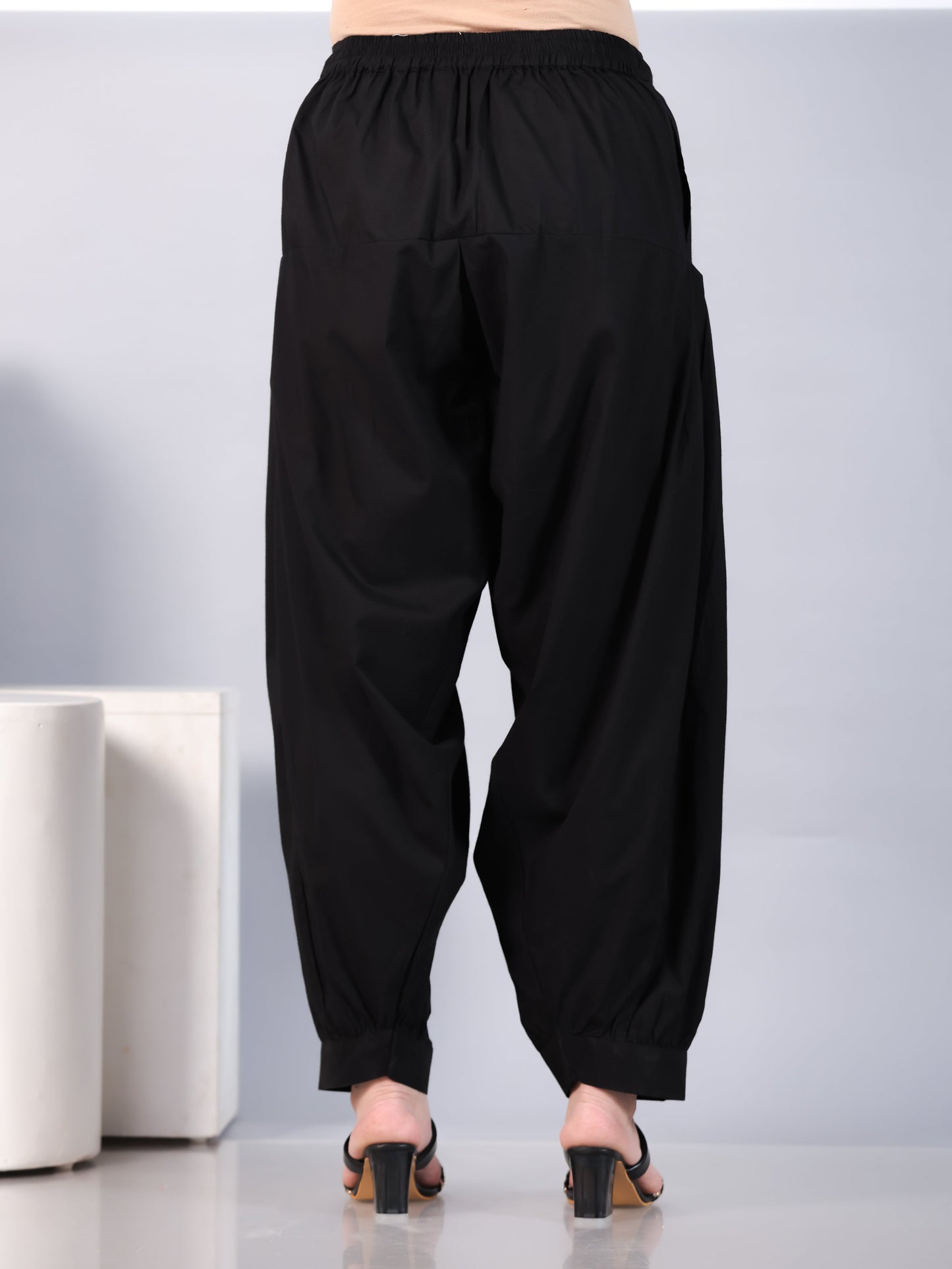 Soft Cotton Solid Black Salwar
