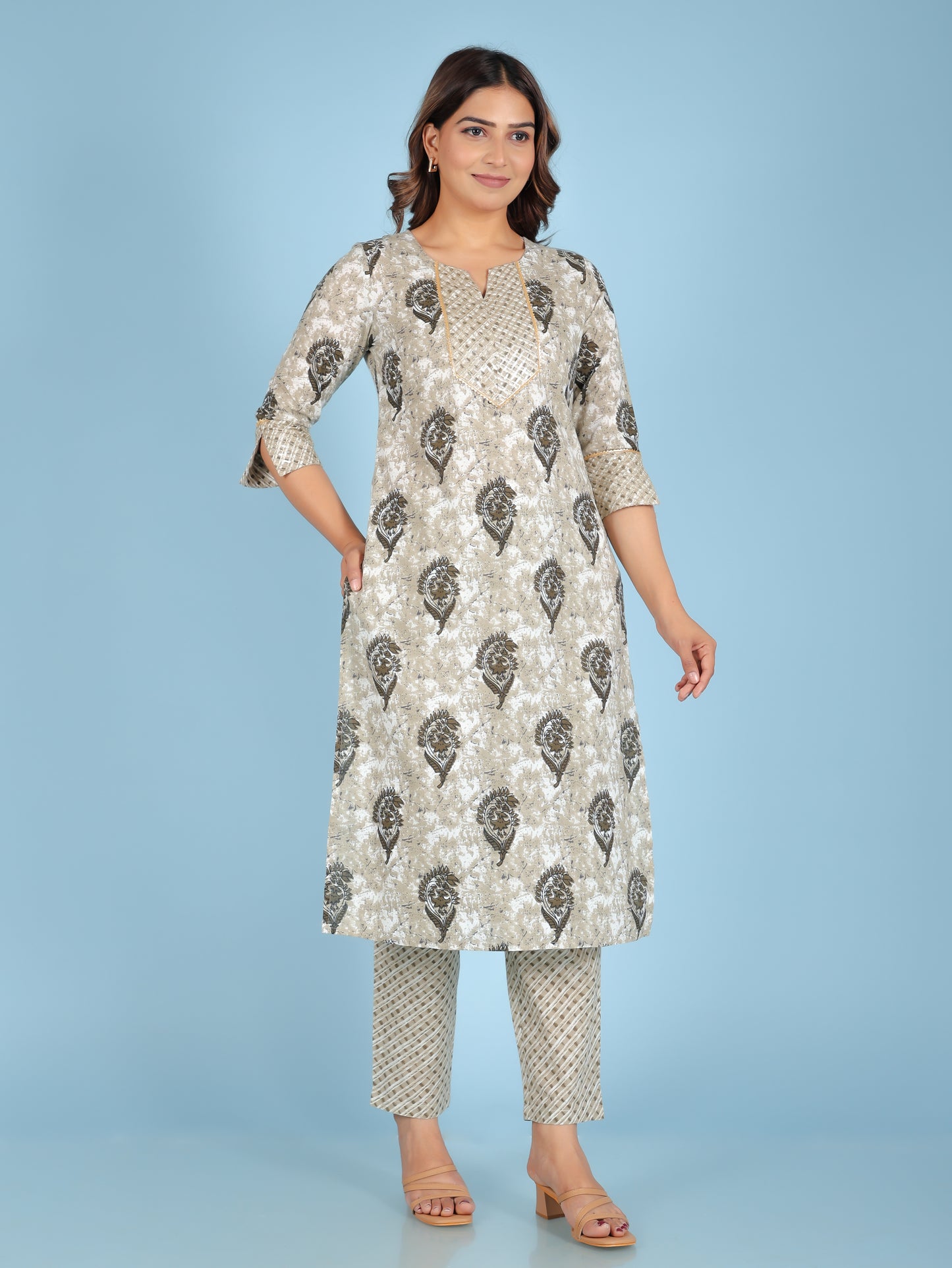 Soft Cotton Block Kurta