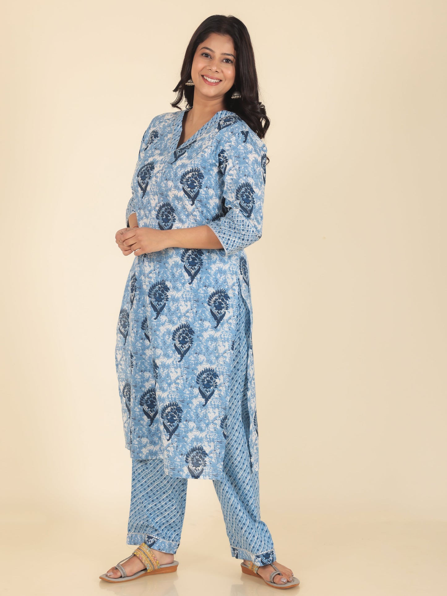 Soft Cotton Block Kurta