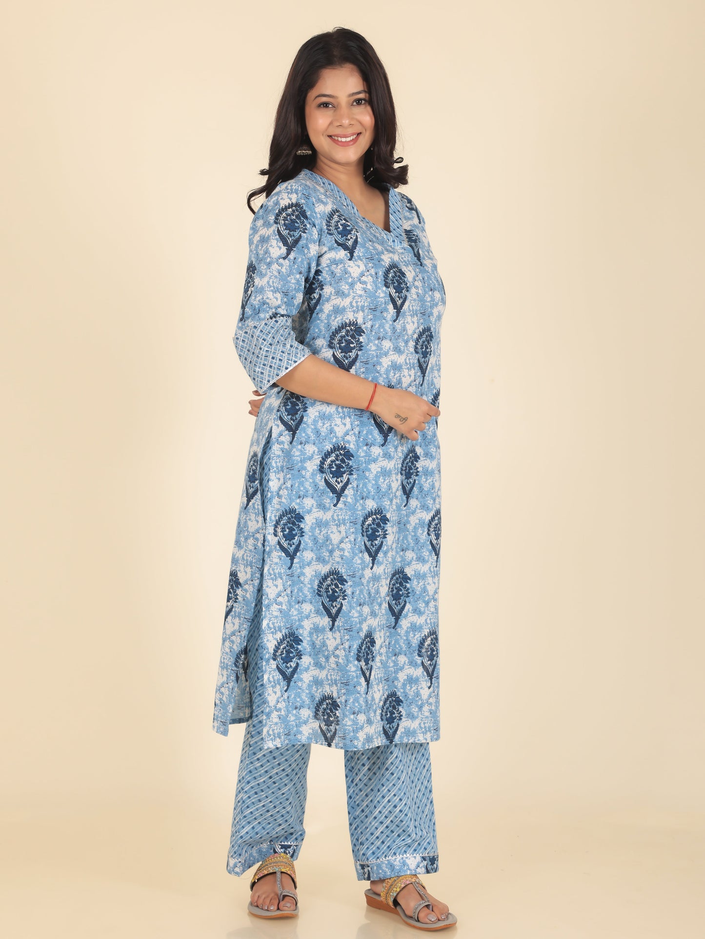 Soft Cotton Block Kurta