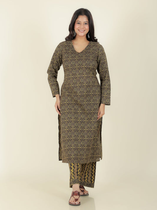 Soft Cotton Ajrakh Kurta