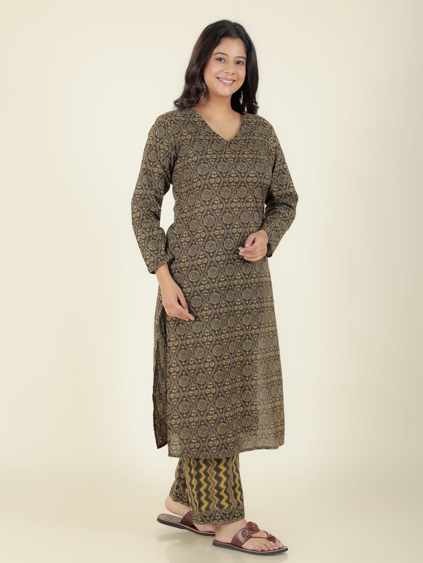 Soft Cotton Ajrakh Kurta