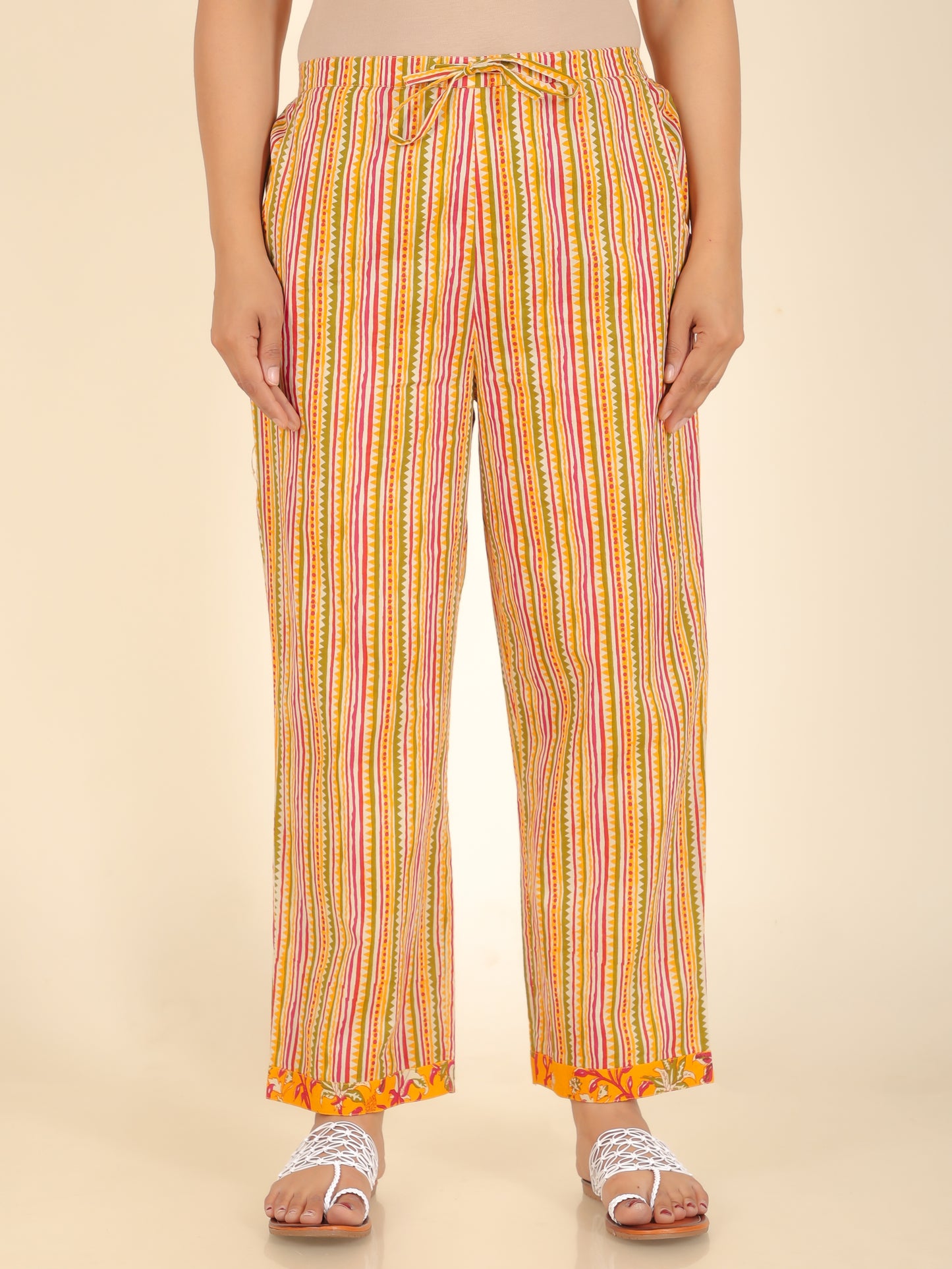 Soft Cotton Striped Pant