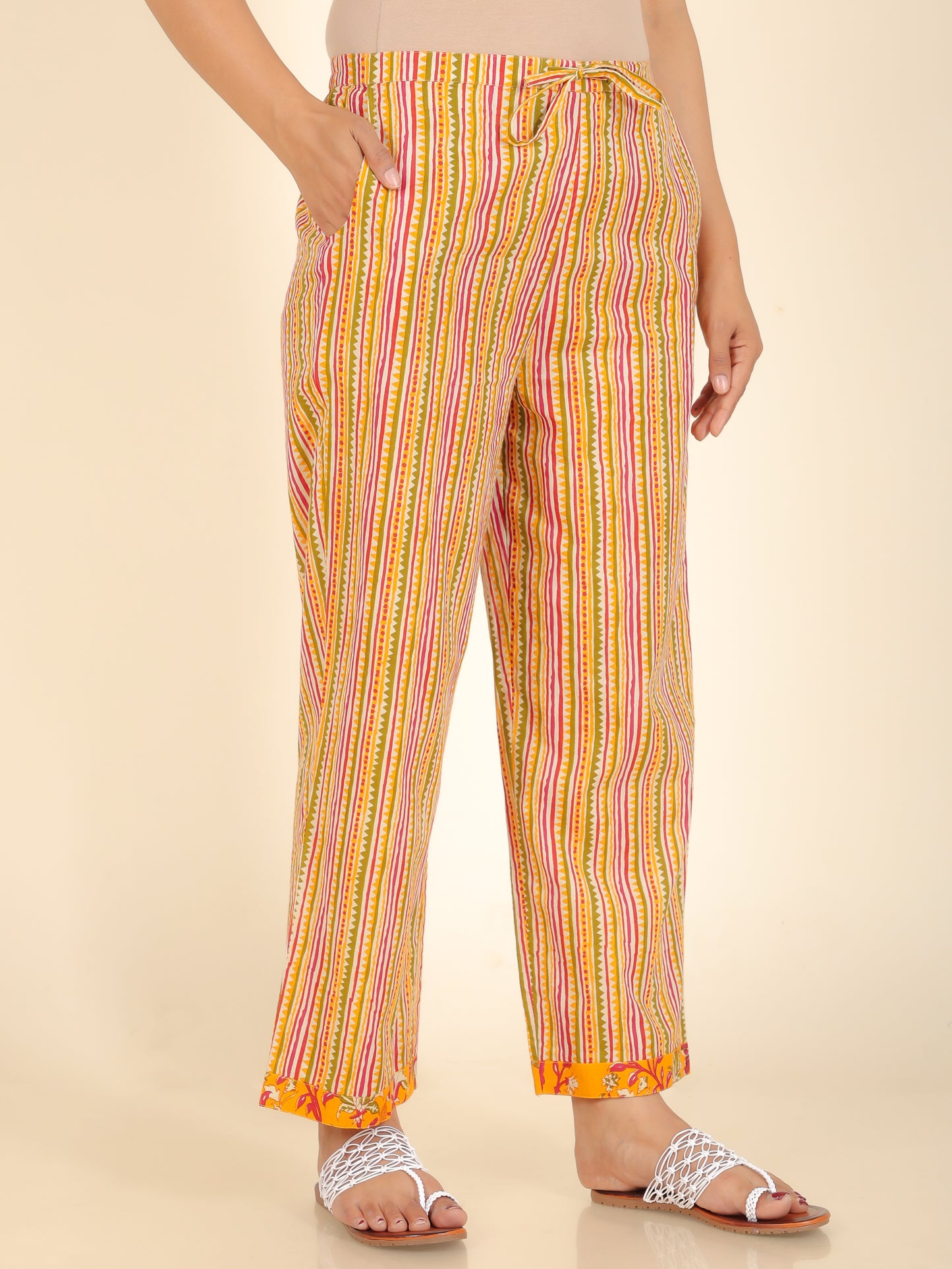 Soft Cotton Striped Pant