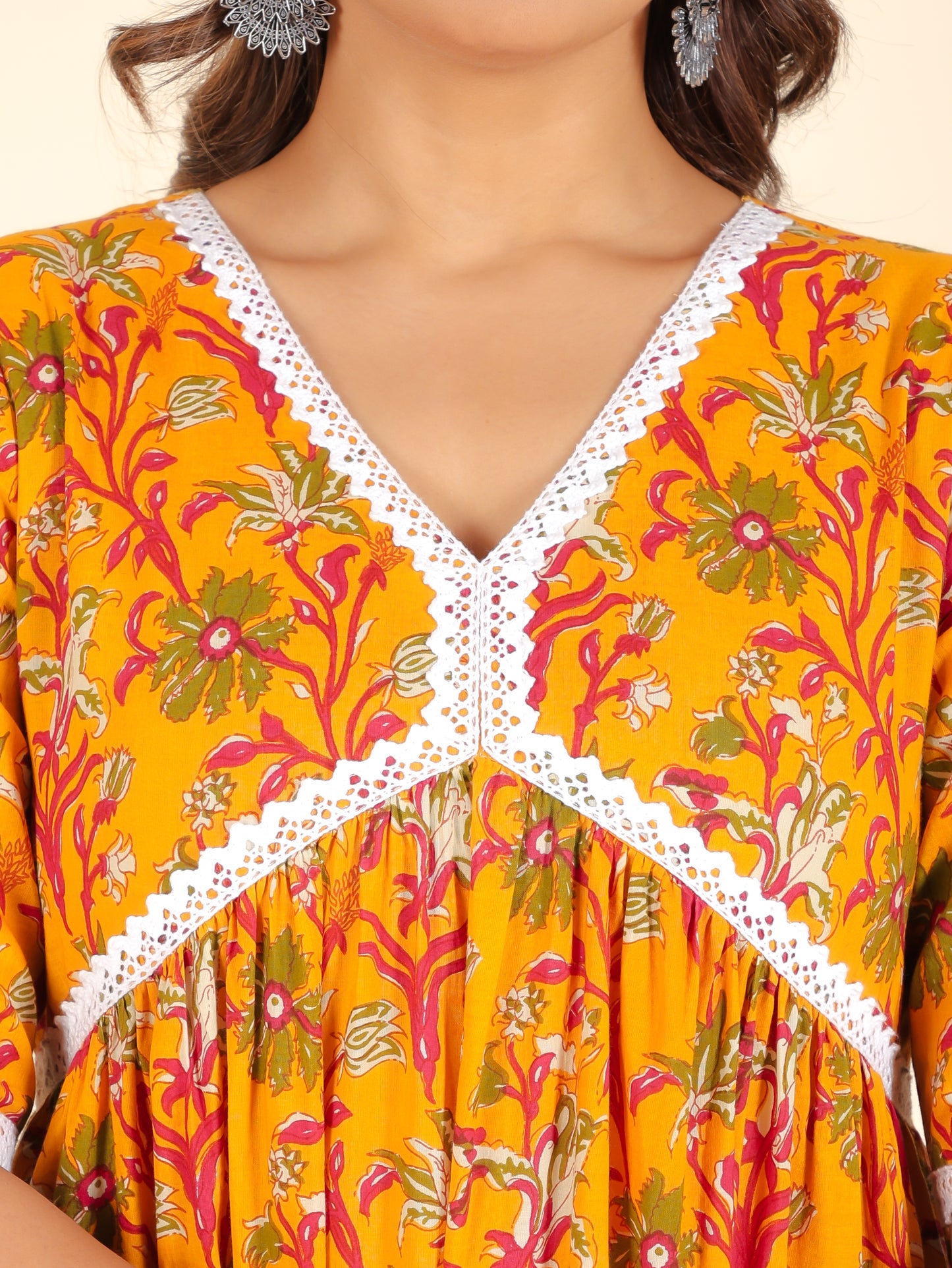 Soft Cotton Floral Kurta