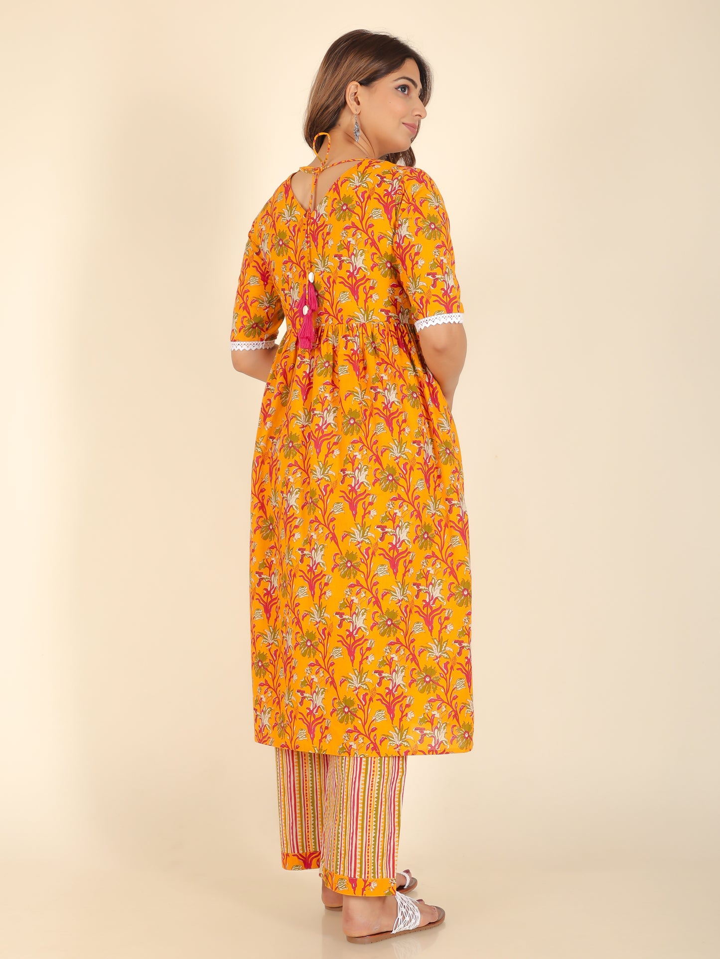 Soft Cotton Floral Kurta