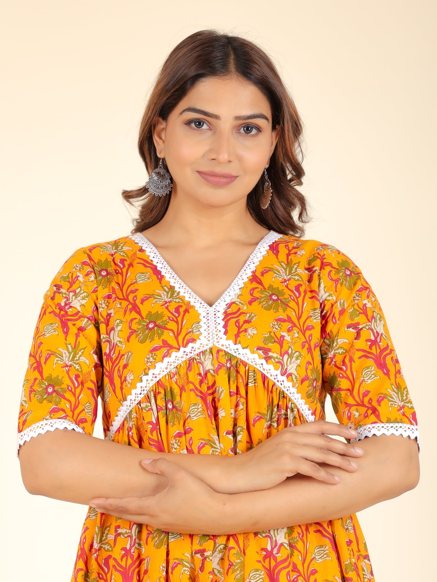 Soft Cotton Floral Kurta