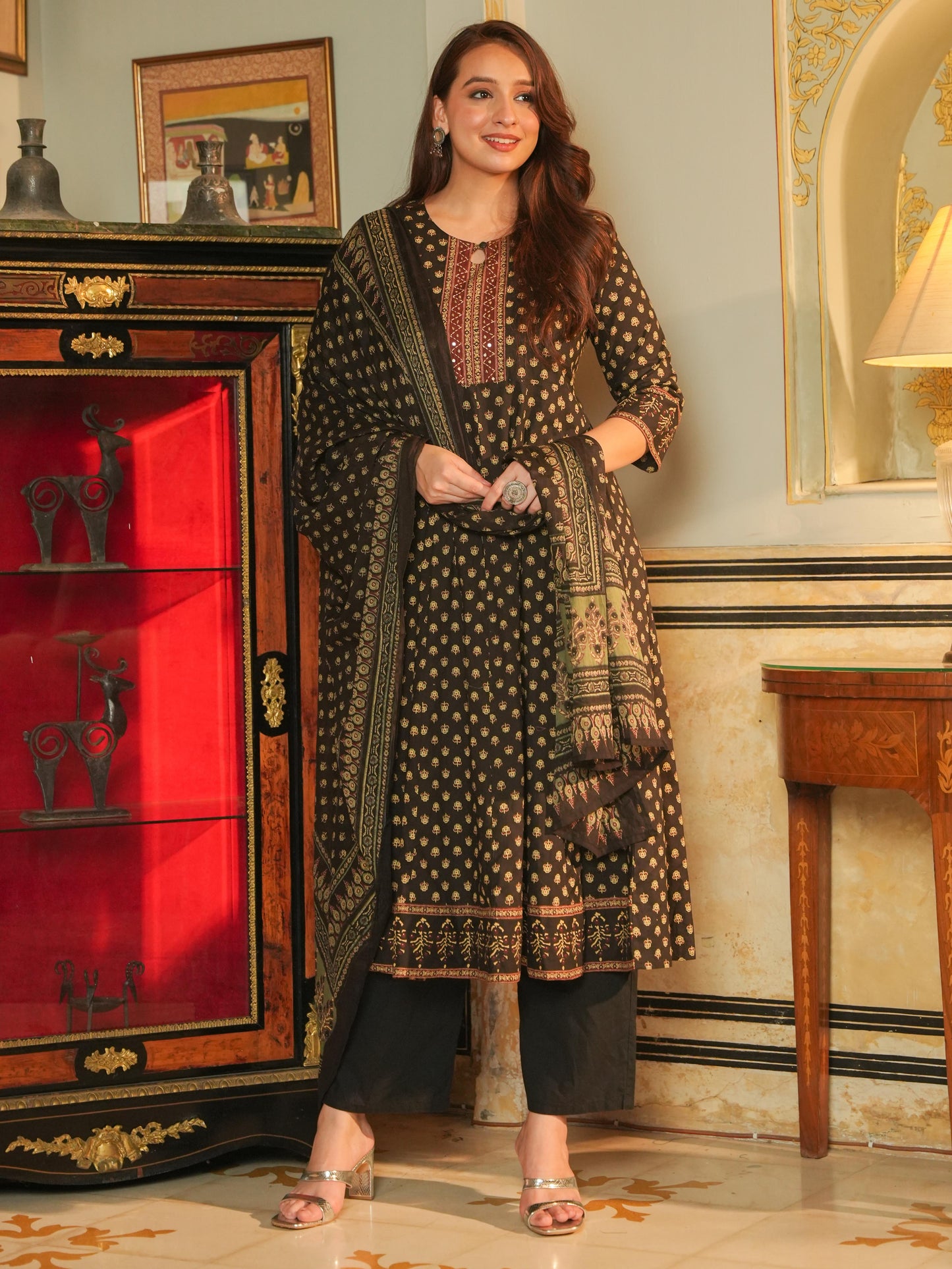 Cotton Voile Black Dupatta