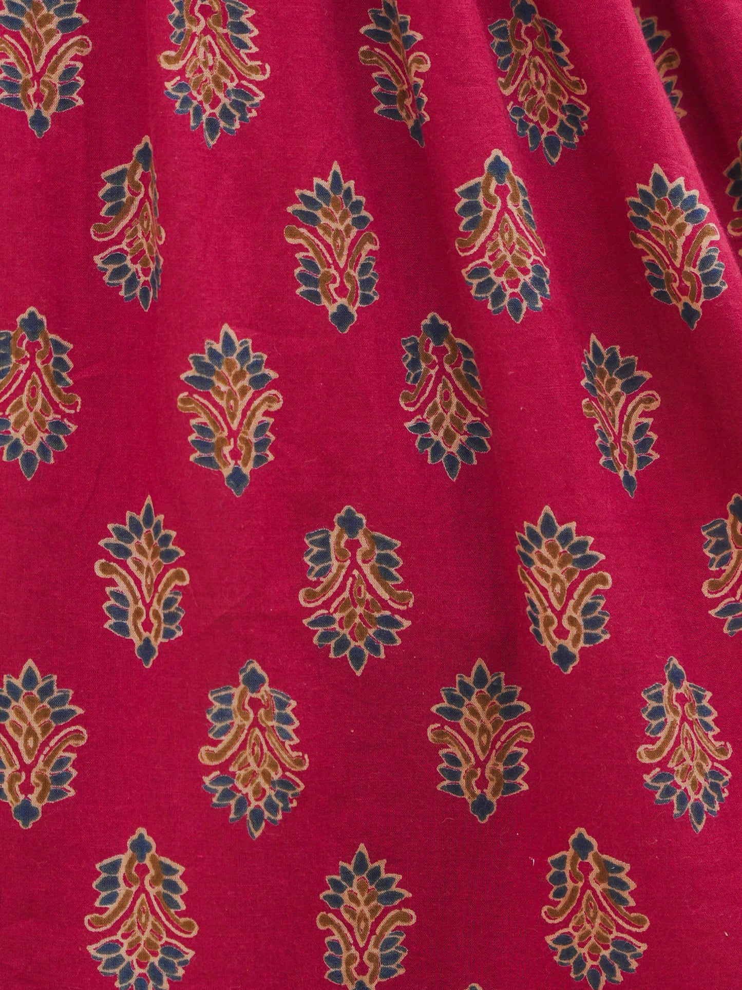 Embroidered Soft Cotton Floral Tiered Maroon Dress