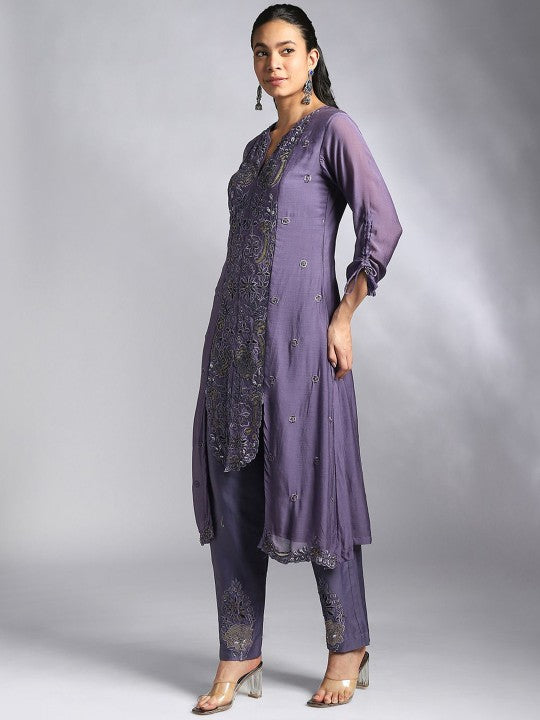 House Of Dharaa Women Floral Embroidered Kurta