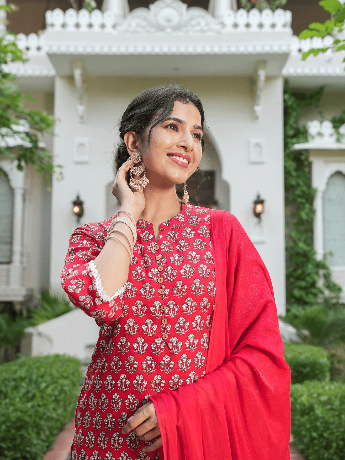 Soft Cotton Floral Kurta