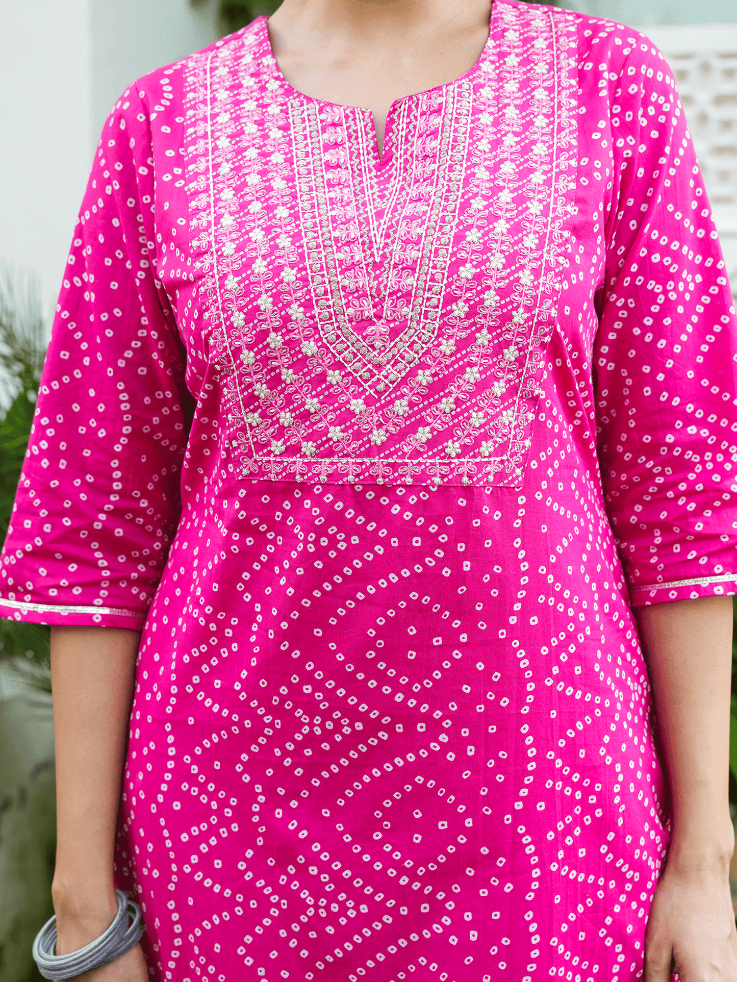 Soft Cotton Bandhani Kurta