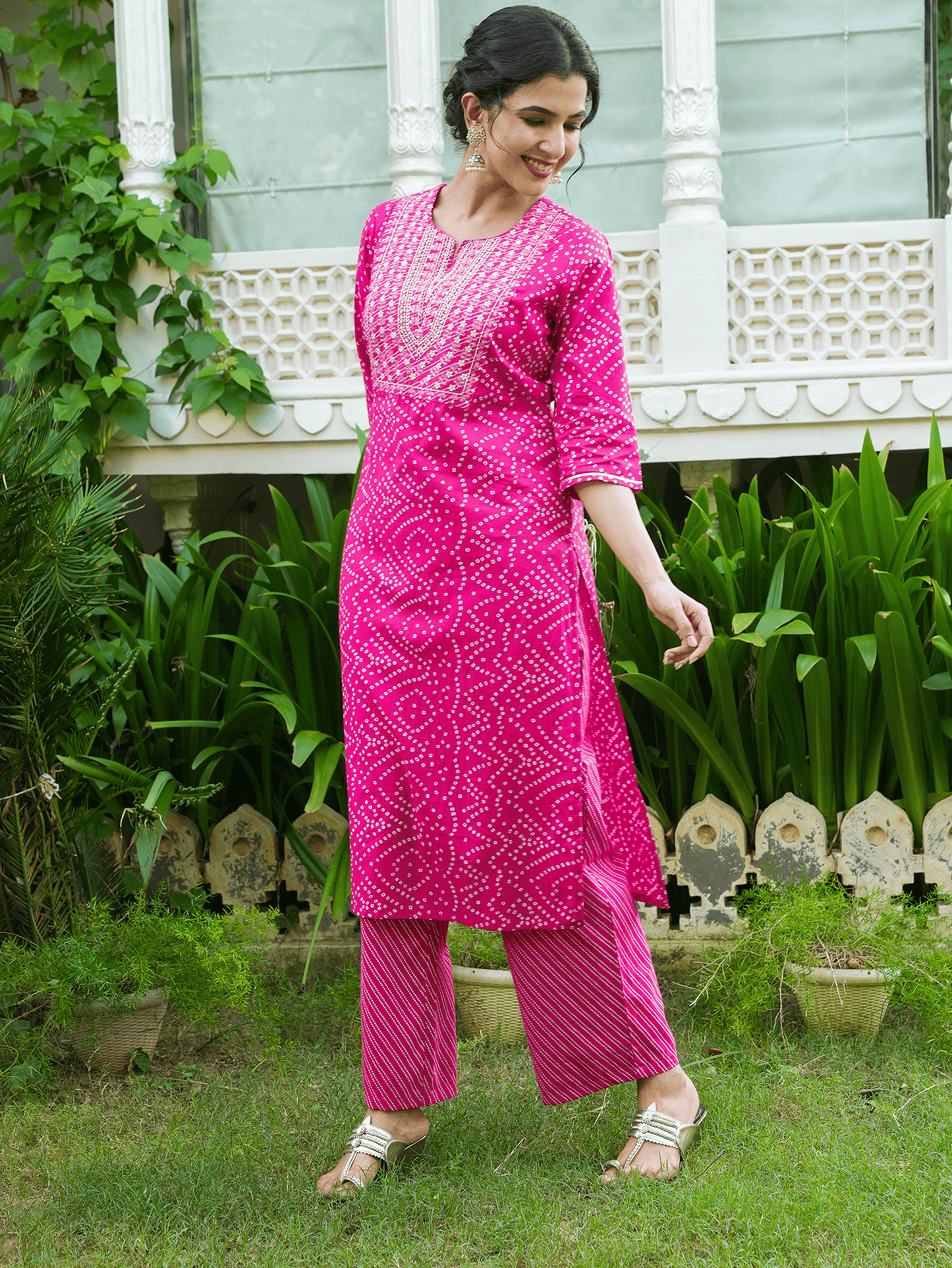 Soft Cotton Bandhani Kurta