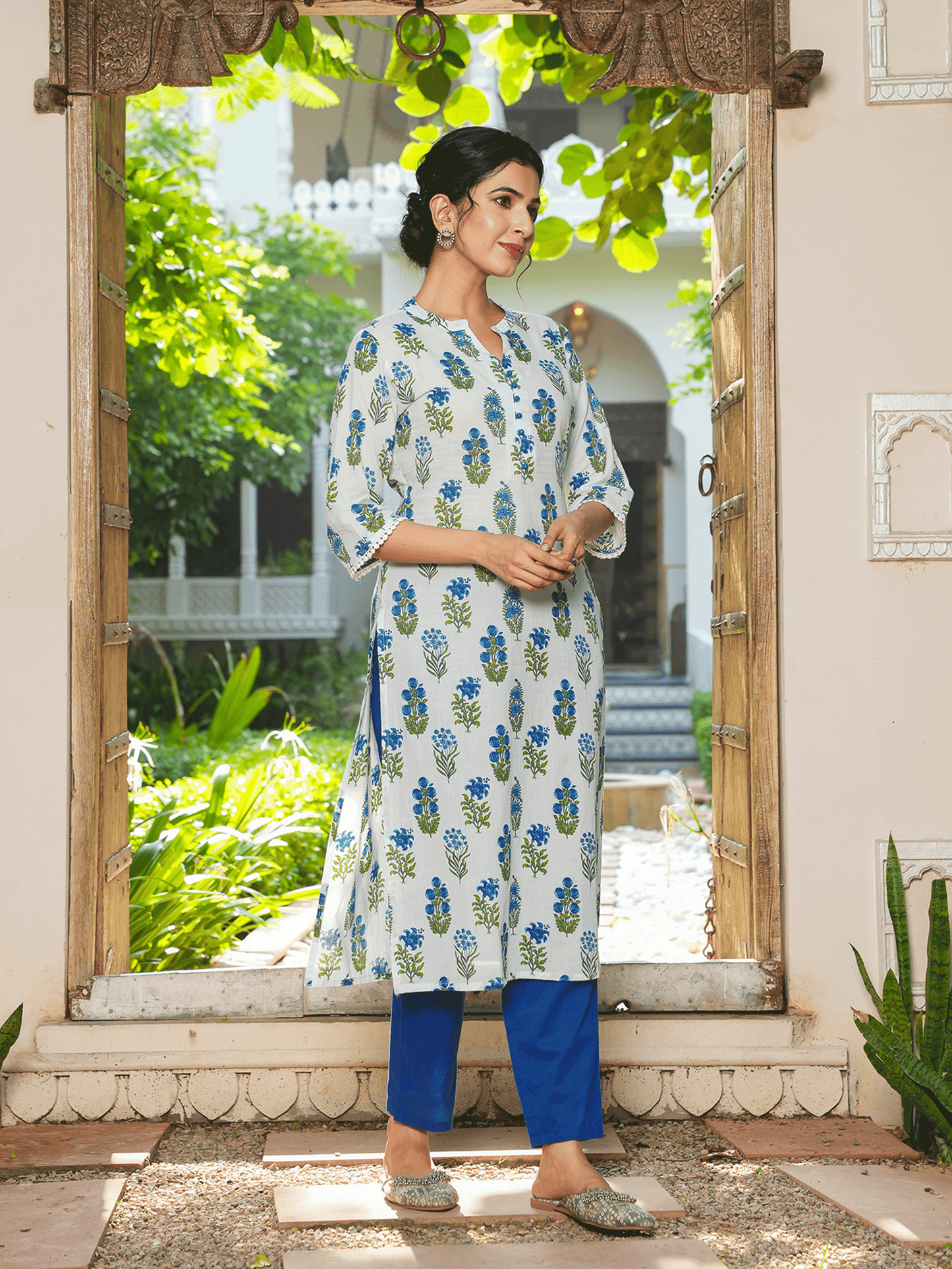 Soft Cotton Block Kurta