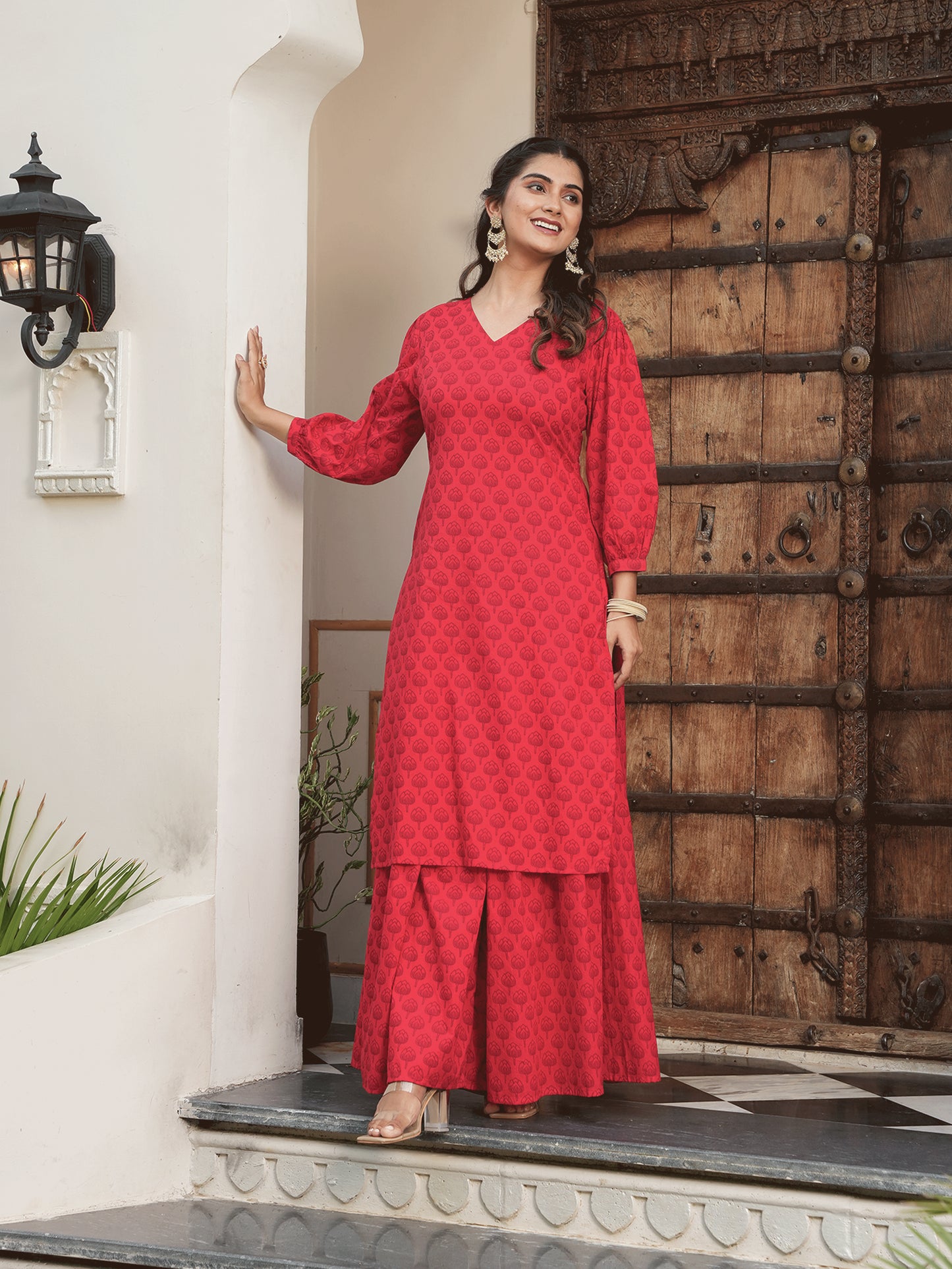 Soft Cotton Floral Kurta