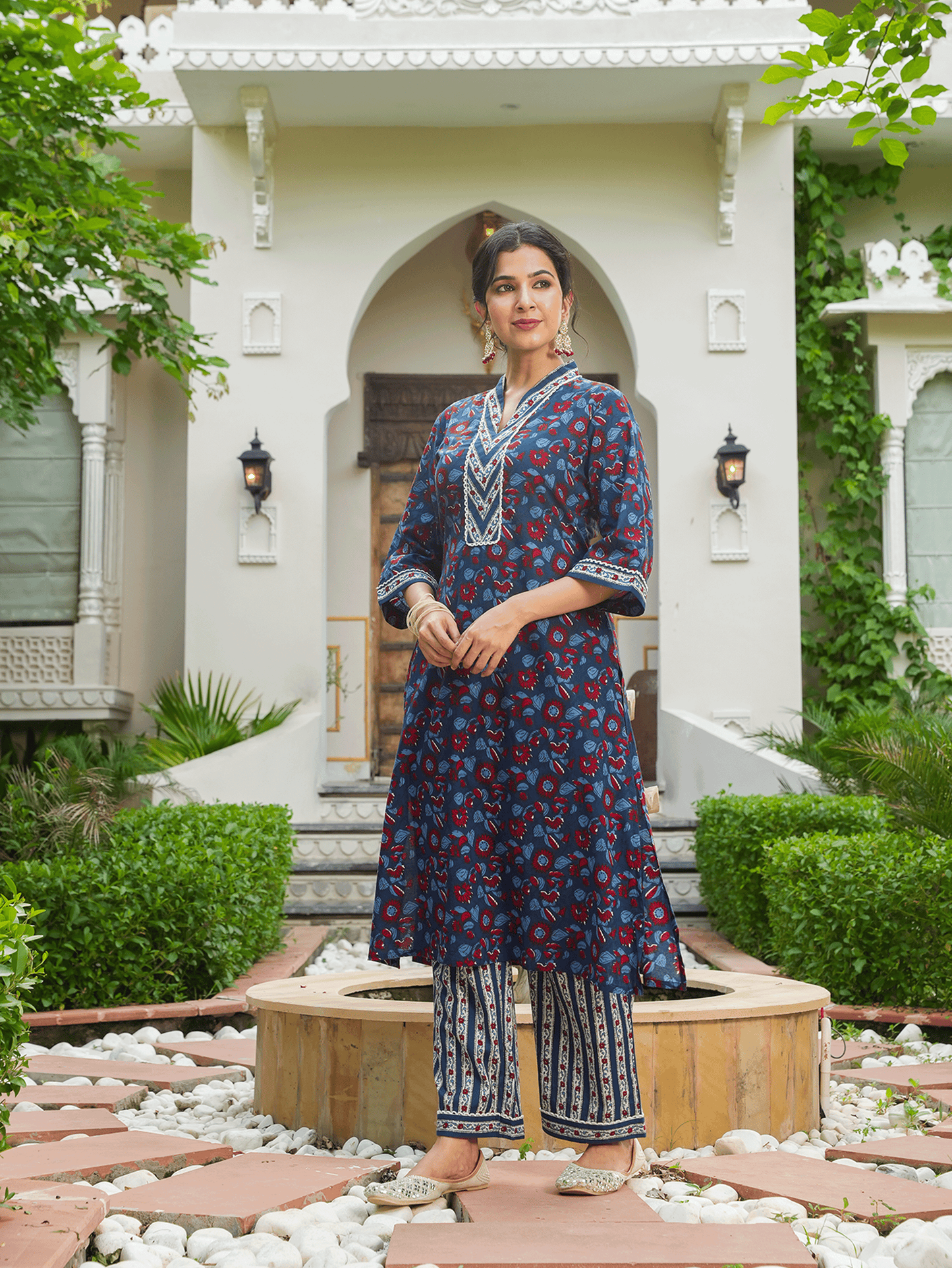 Soft Cotton Floral Kurta