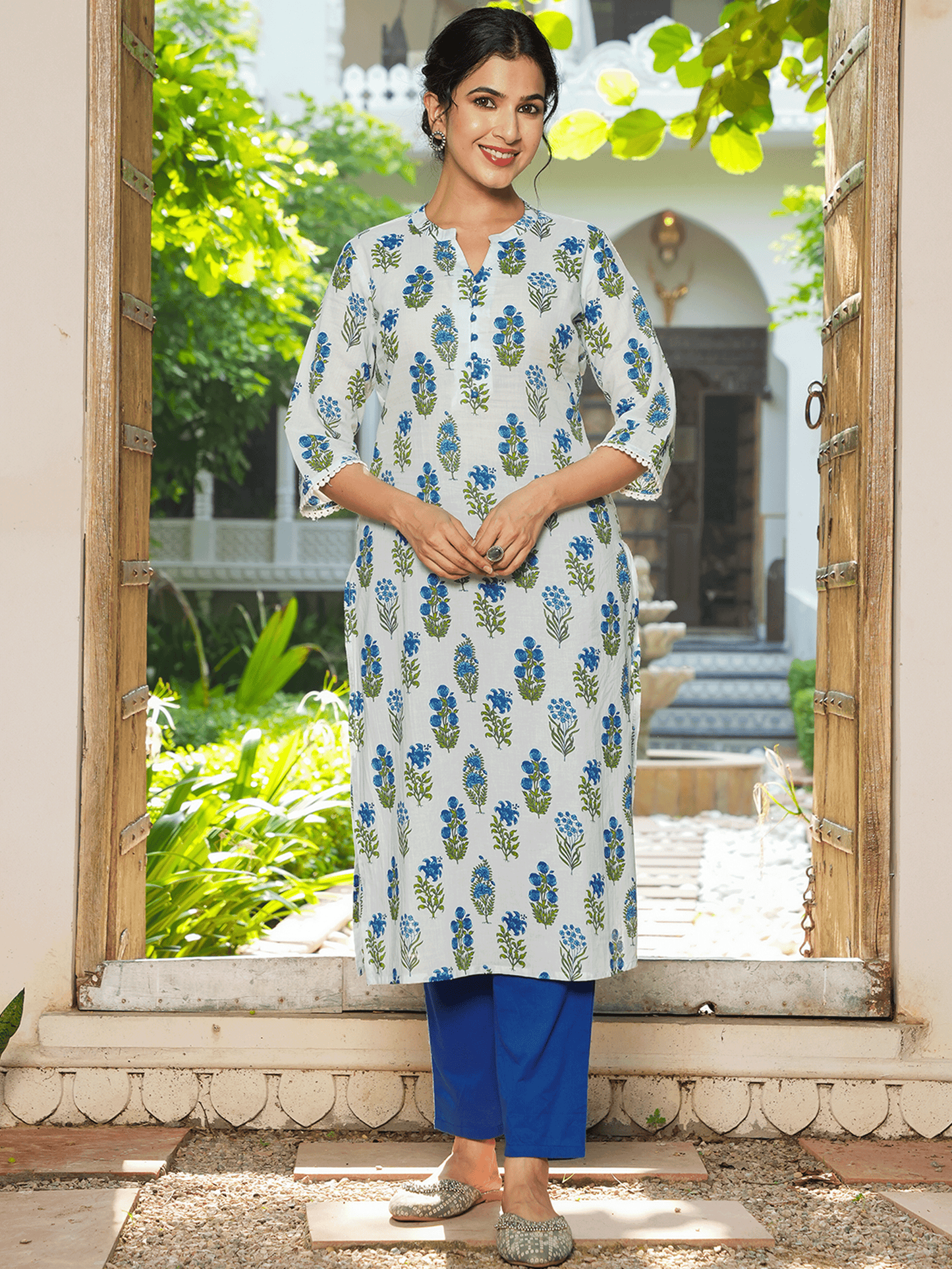 Soft Cotton Block Kurta