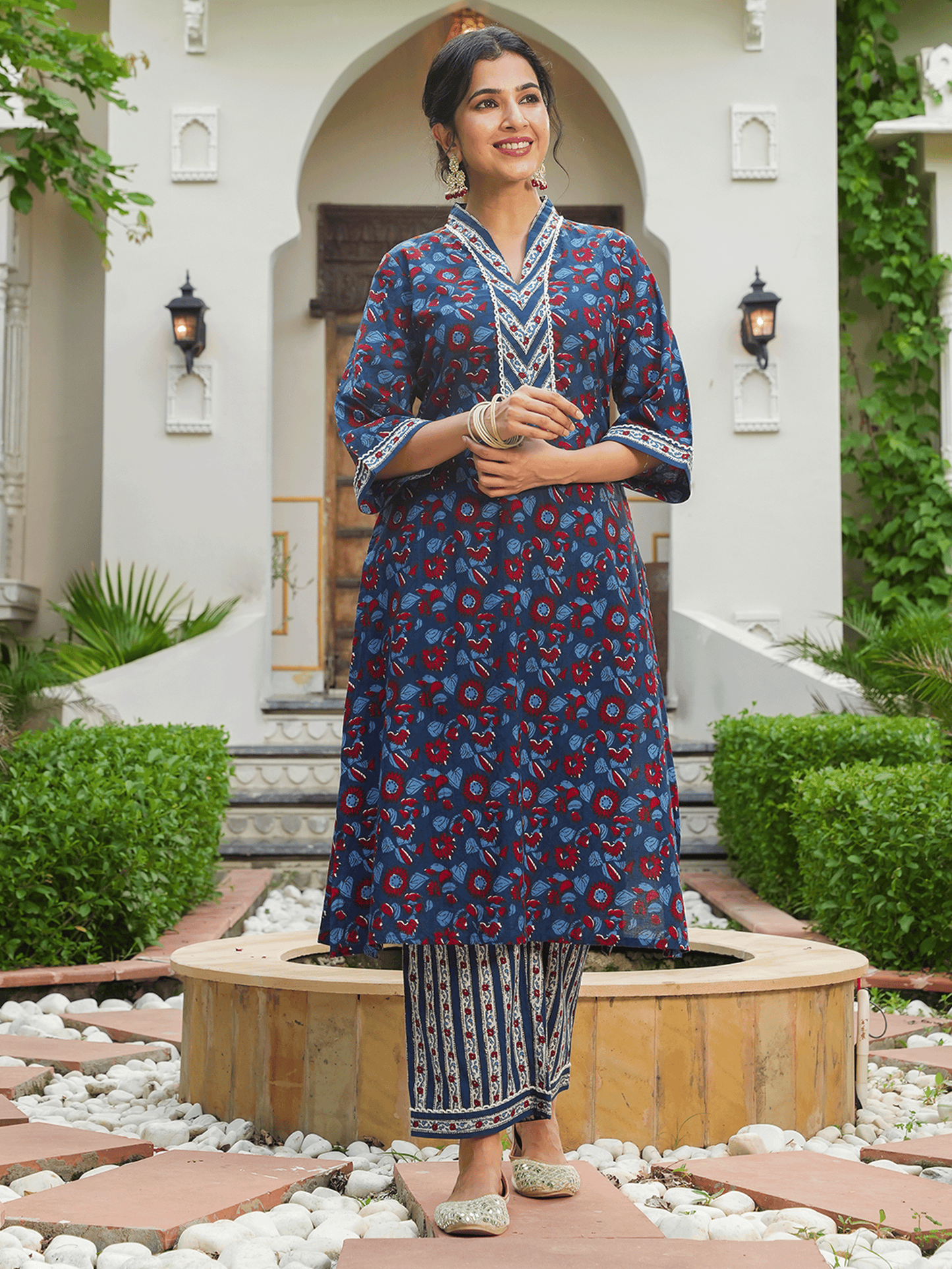 Soft Cotton Floral Kurta