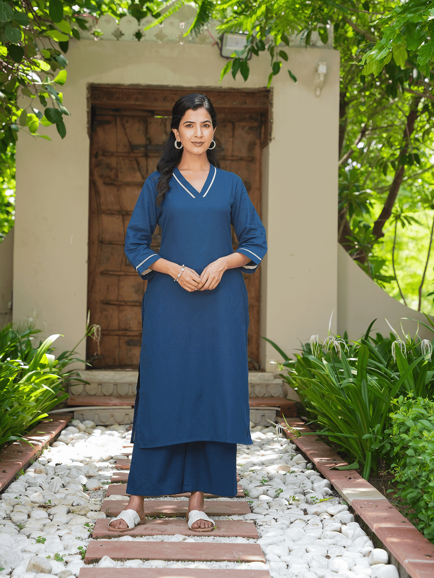 Linen Cotton Solid Kurta