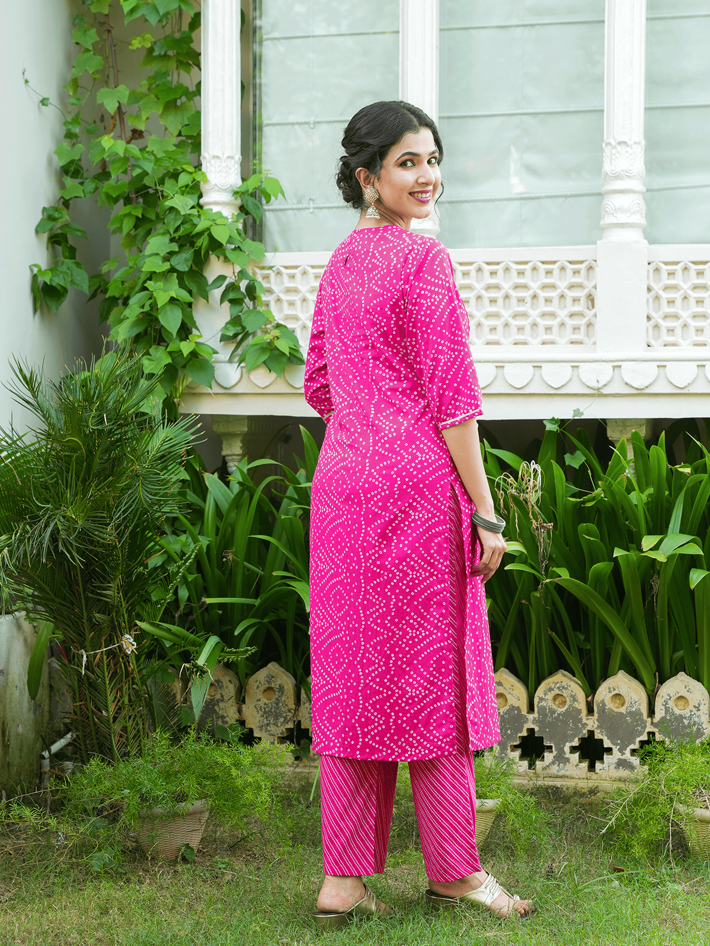 Soft Cotton Bandhani Kurta