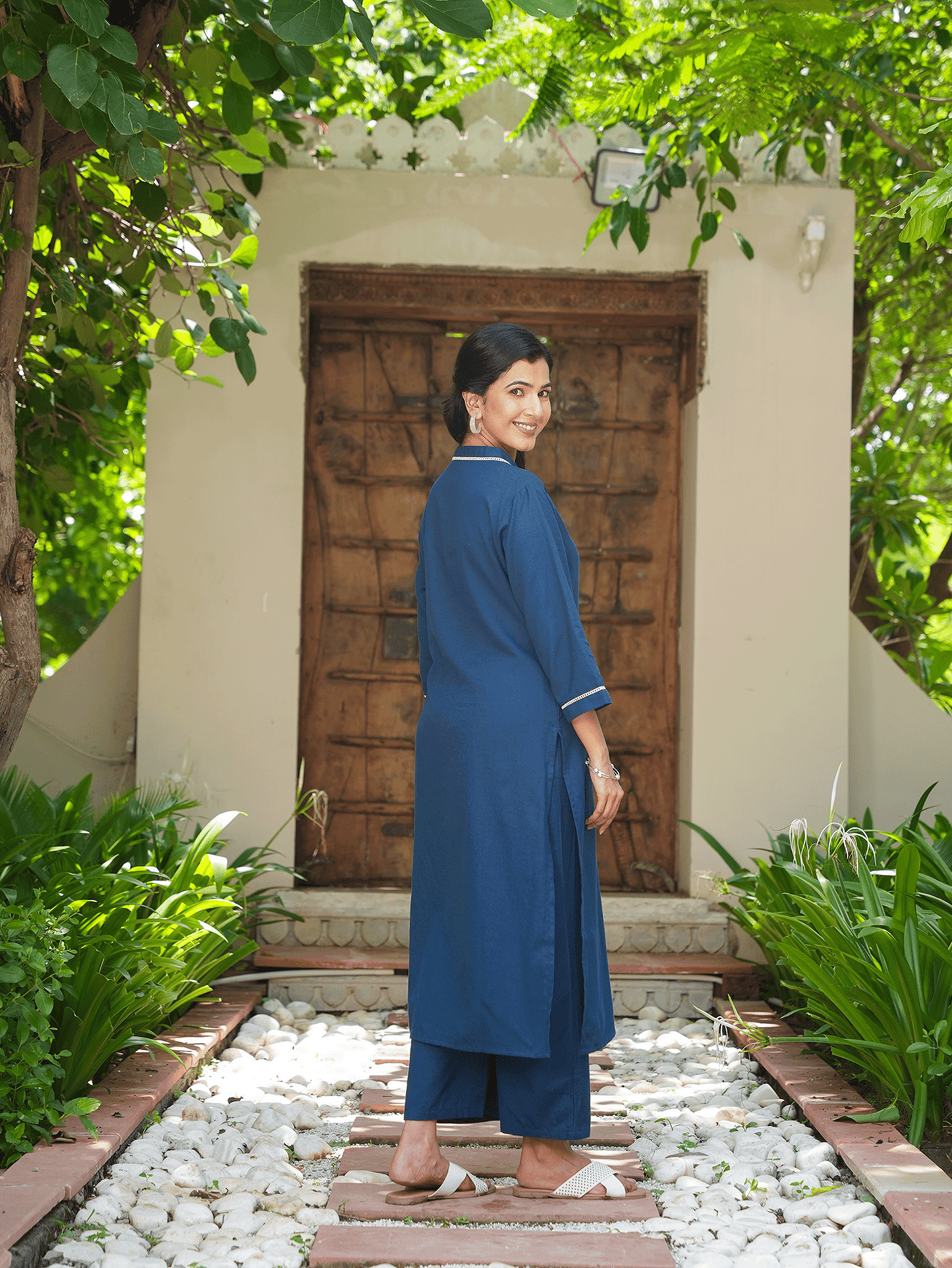 Linen Cotton Solid Kurta