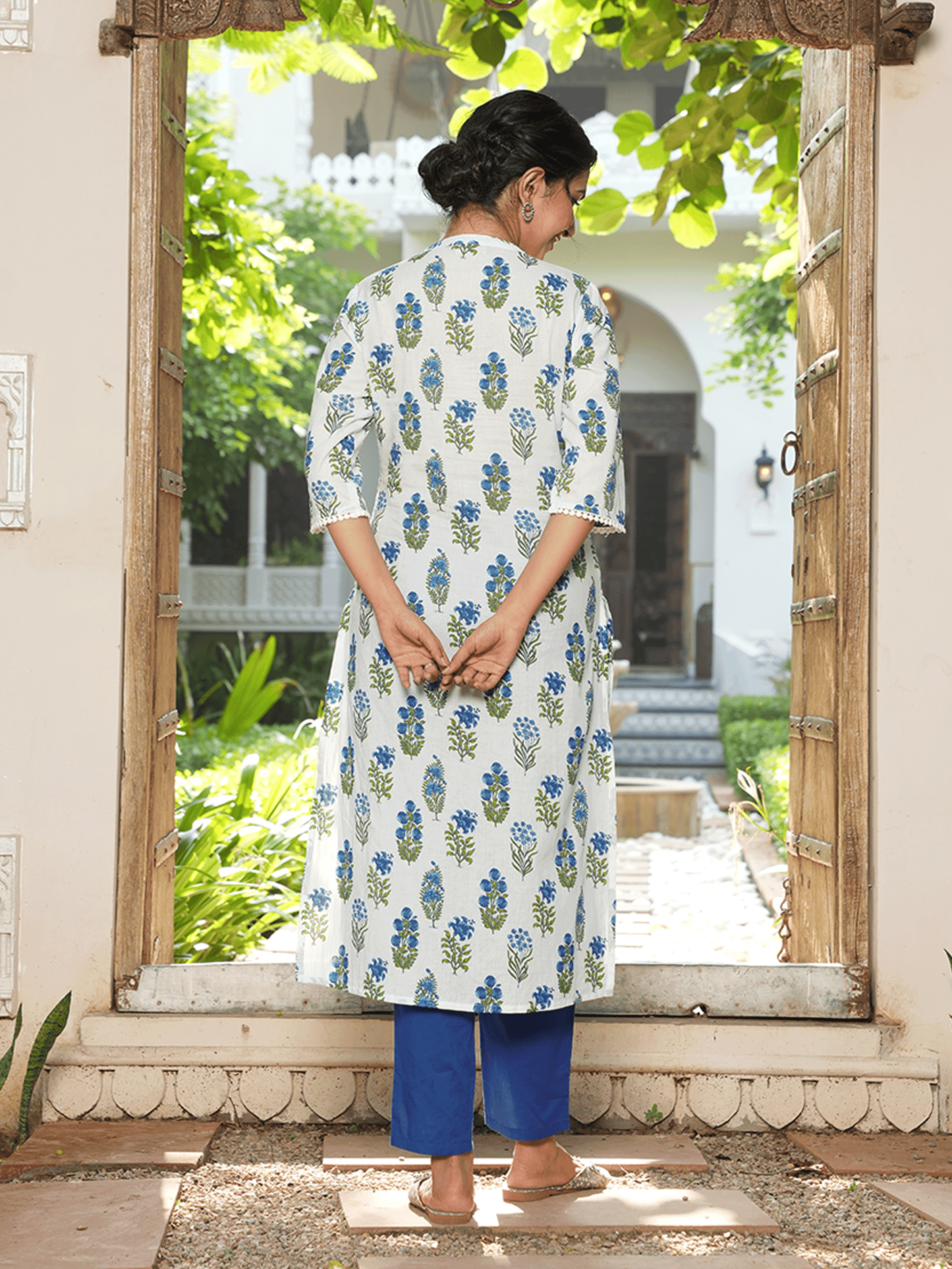 Soft Cotton Block Kurta